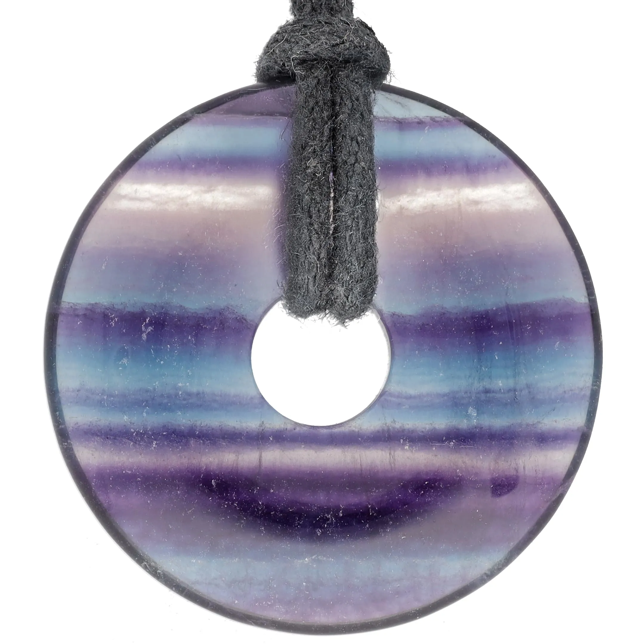 Lebensquelle Plus Donut in pietra preziosa 30 mm con cordoncino in cotone e scheda pietra - immagine 1
