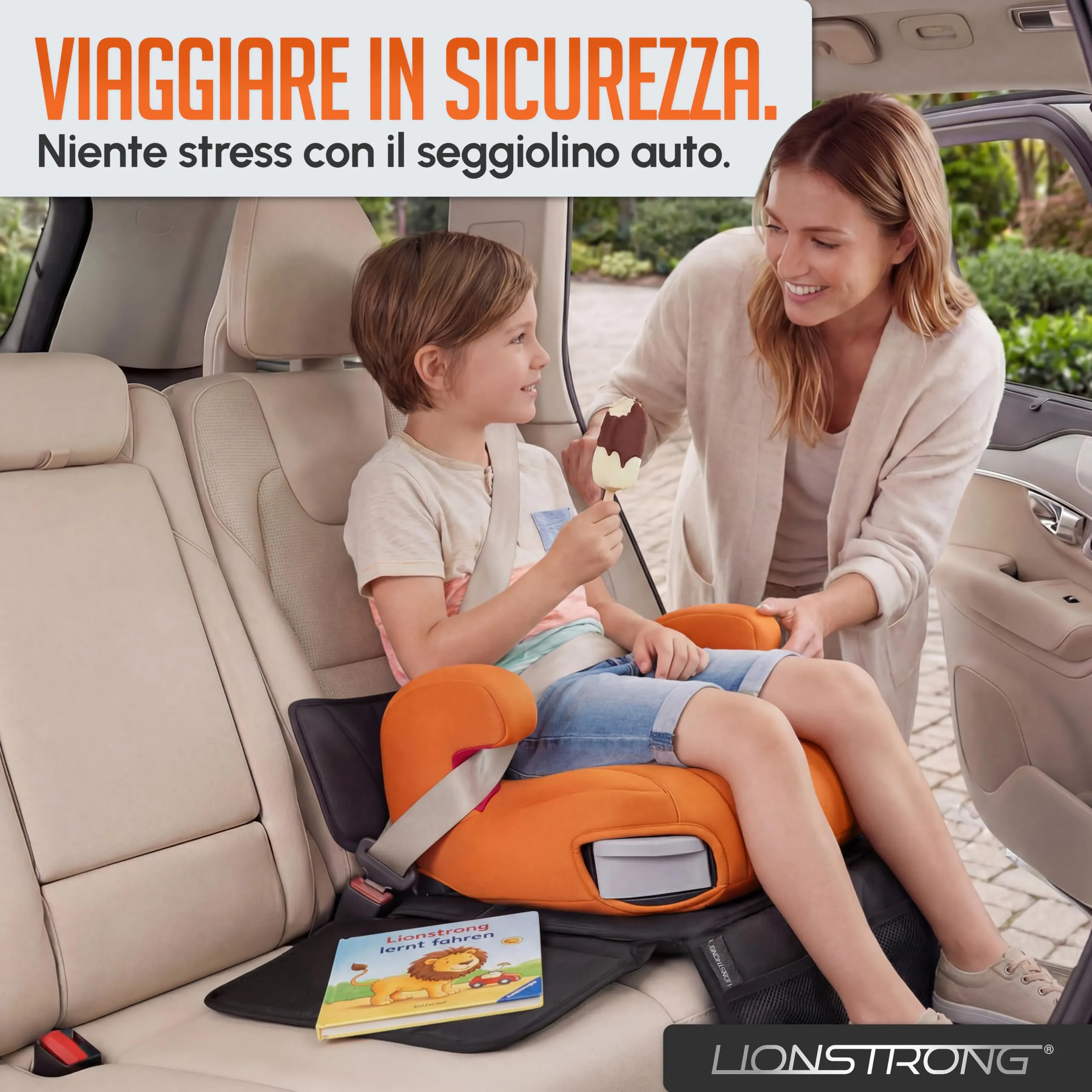 LIONSTRONG Protettori per Sedile Auto Compatibile ISOFIX - Piccolo - immagine 6