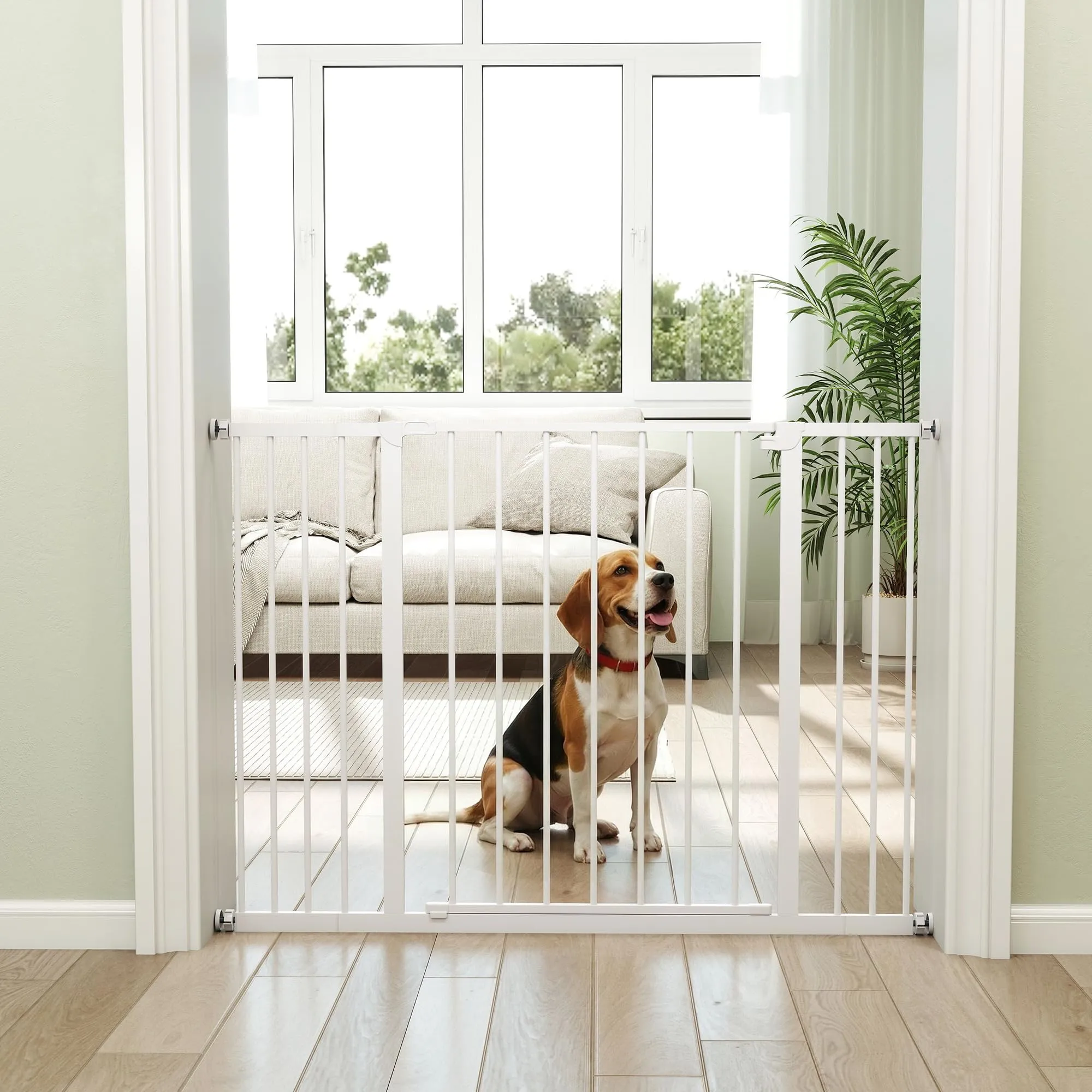 PawHut Cancellino per Cani Estensibile 76-107 cm Bianco - immagine 8