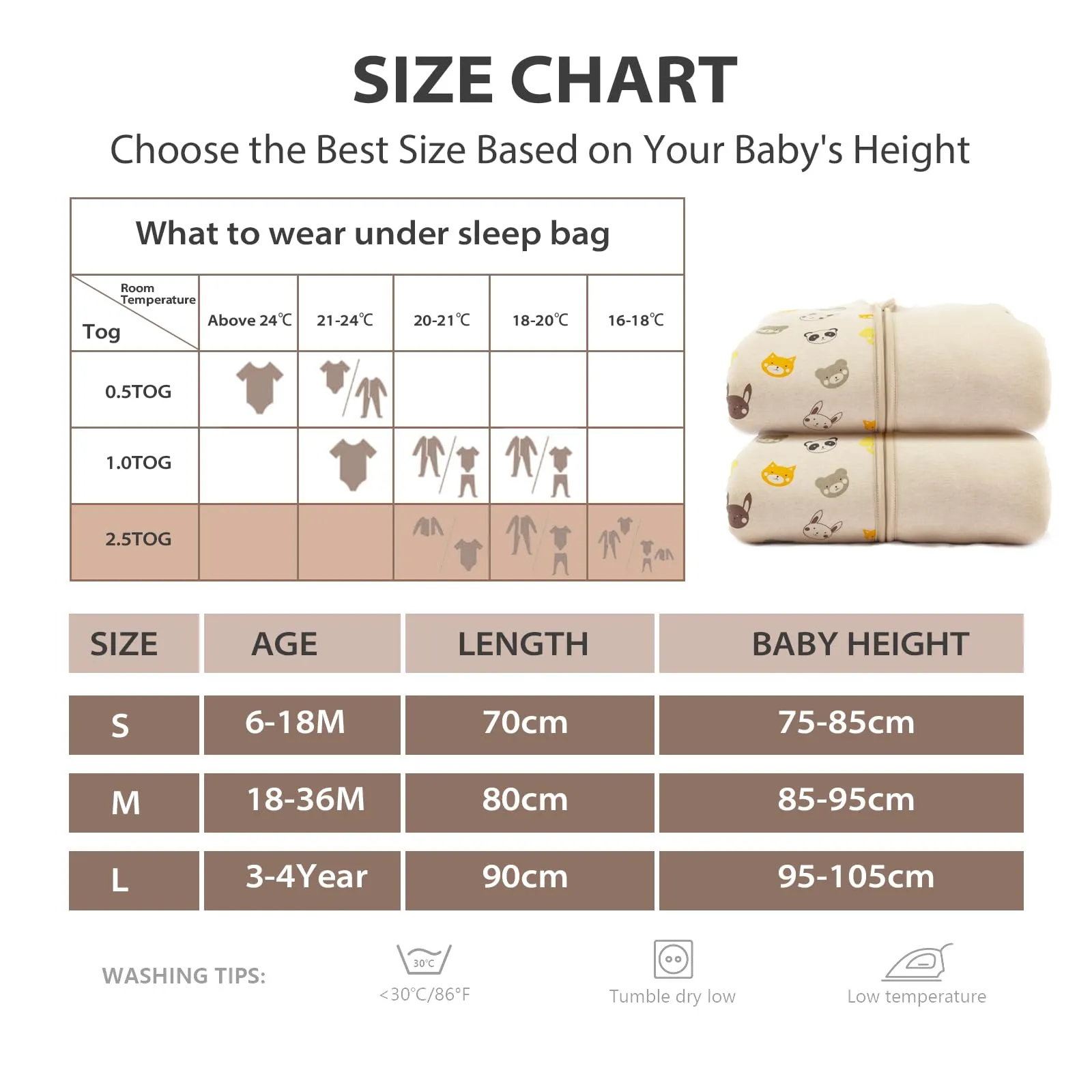 Mosebears Sacco Nanna con Gambe 2.5 Tog per Bambini, Foderato Invernale con Maniche Staccabili, Unisex - immagine 6