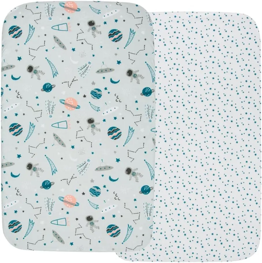 FlyIdeas Set 2 Lenzuola con Angoli per Culla Next to Me 50x83 cm, 100% Cotone - immagine 6