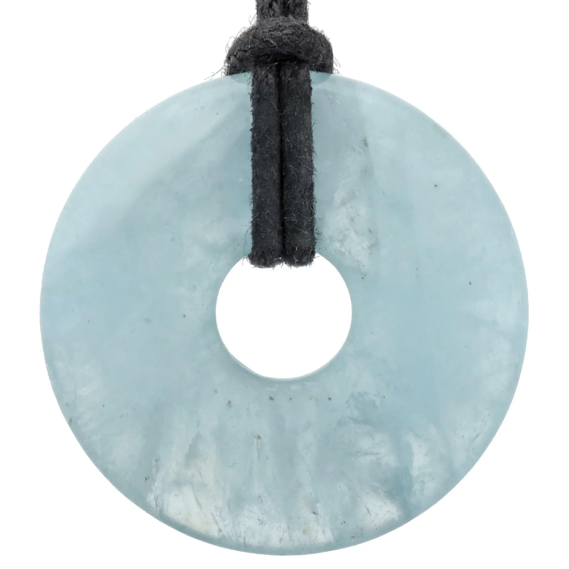 Lebensquelle Plus Donut in pietra preziosa 30 mm con cordoncino in cotone e scheda pietra - immagine 1