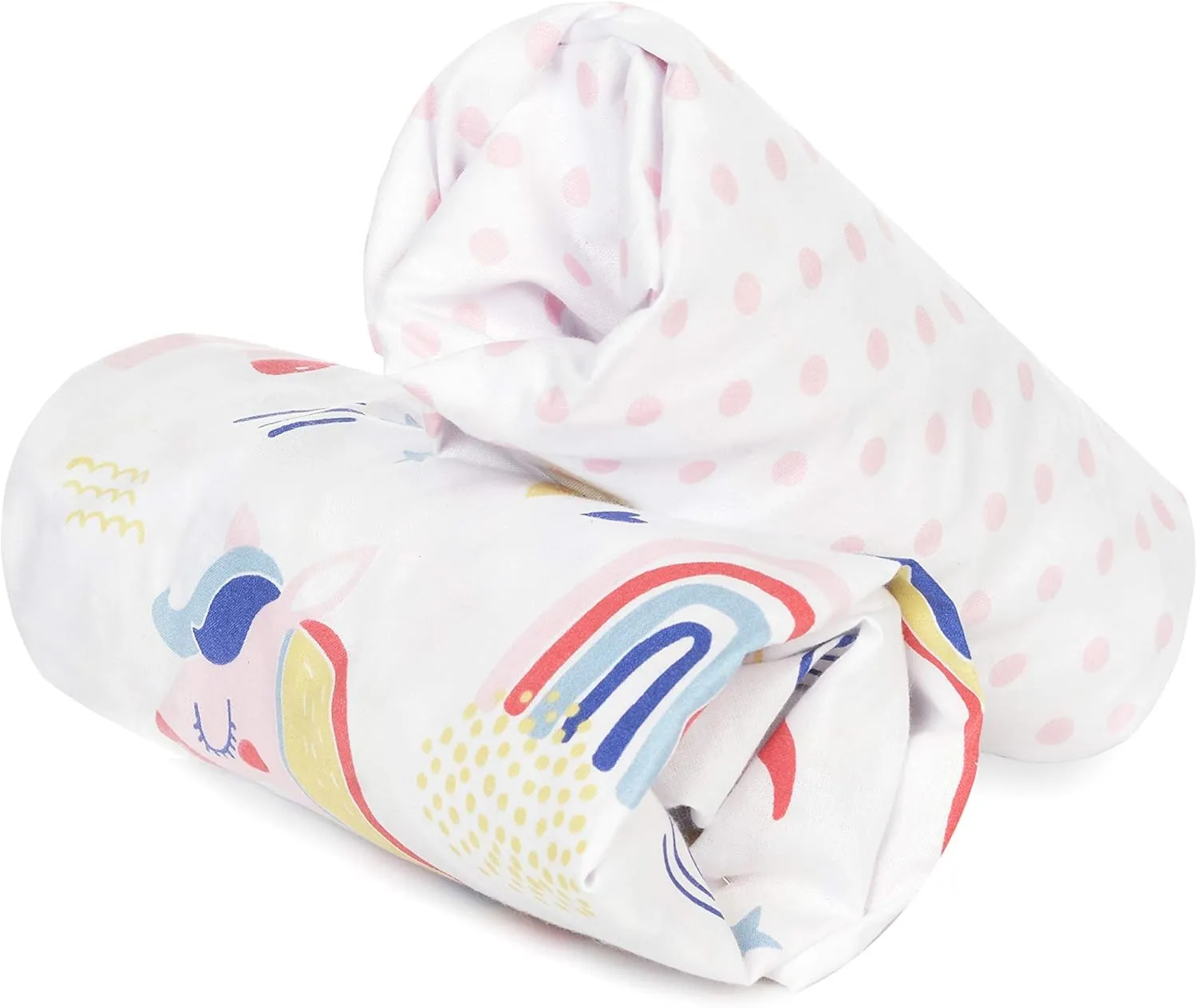FlyIdeas Set 2 Lenzuola con Angoli per Lettino Neonato 60x120 cm, 100% Cotone - immagine 1