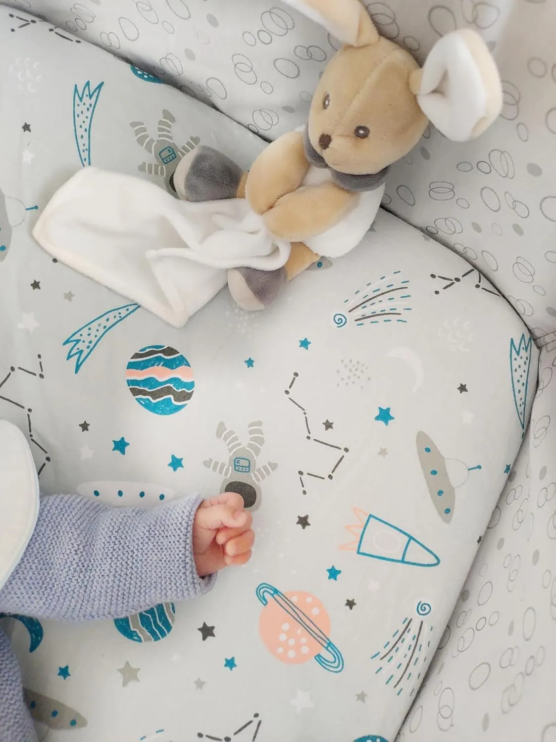 FlyIdeas Set 2 Lenzuola con Angoli per Lettino Neonato 60x120 cm, 100% Cotone - immagine 11