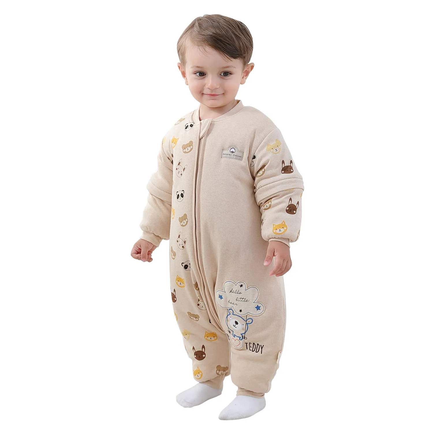 Mosebears Sacco Nanna con Gambe 2.5 Tog per Bambini, Foderato Invernale con Maniche Staccabili, Unisex - immagine 7