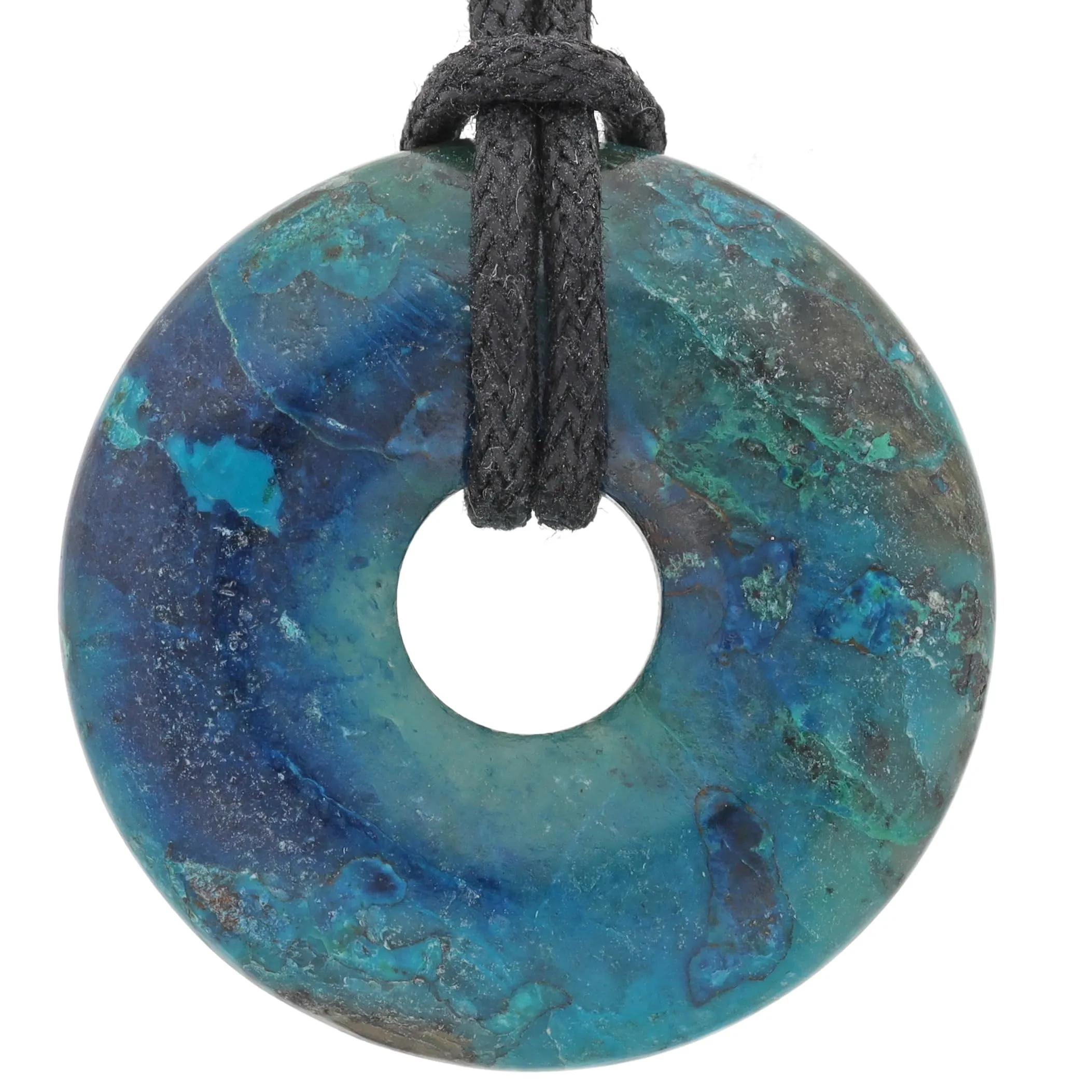 Lebensquelle Plus Donut in pietra preziosa 30 mm con cordoncino in cotone e scheda pietra - immagine 1