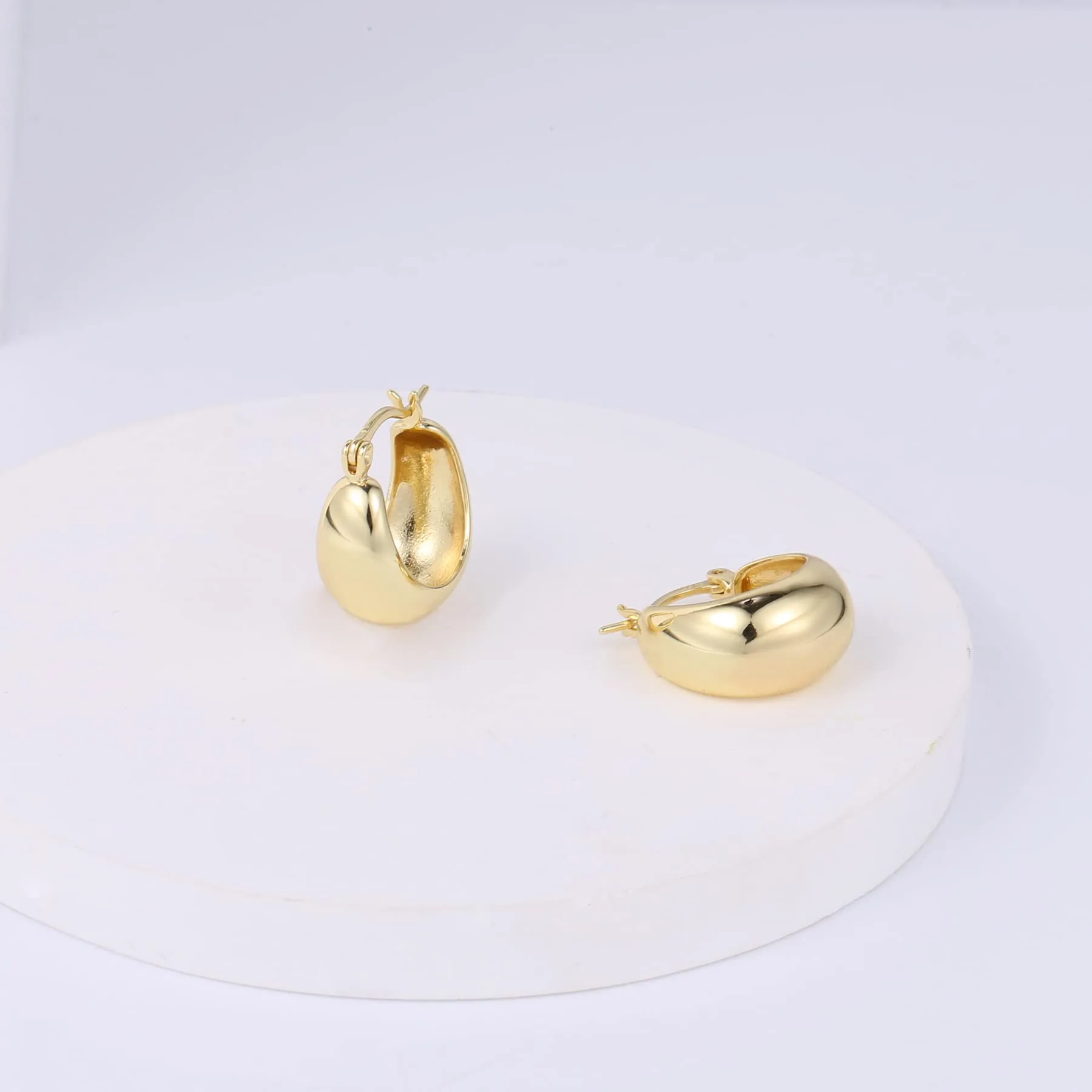 KISSPAT Orecchini a Cerchio Donna in Oro 14K e Argento - immagine 6