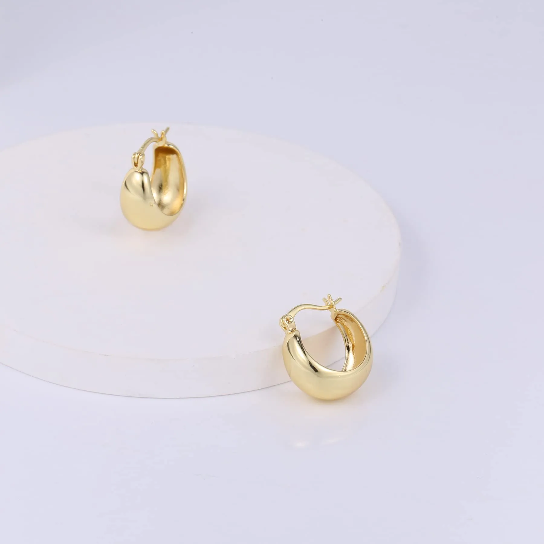 KISSPAT Orecchini a Cerchio Donna in Oro 14K e Argento - immagine 7