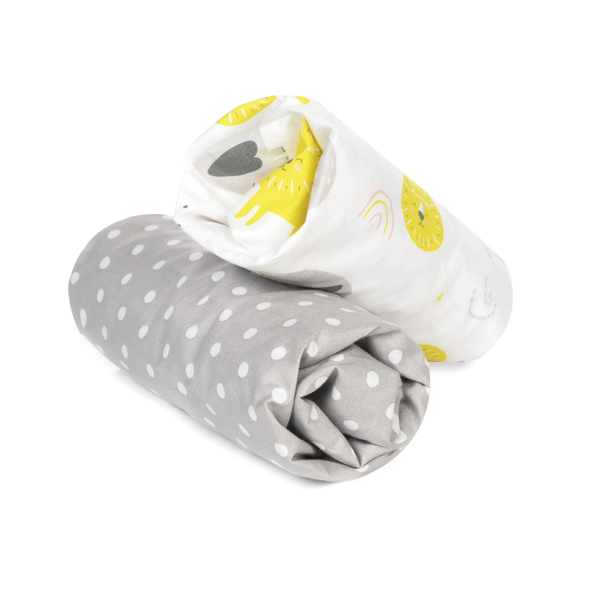 FlyIdeas Set 2 Lenzuola con Angoli per Culla Next to Me 50x83 cm, 100% Cotone, Animalier - immagine 1