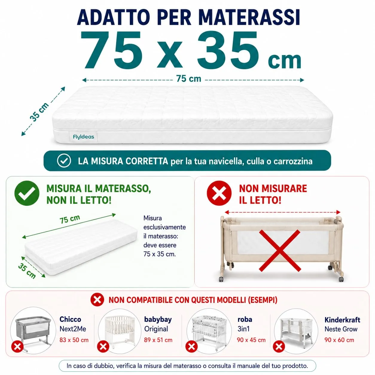 FlyIdeas Set 2 Lenzuola con Angoli per Navicella Neonato 75x35 cm, 100% Cotone - immagine 4