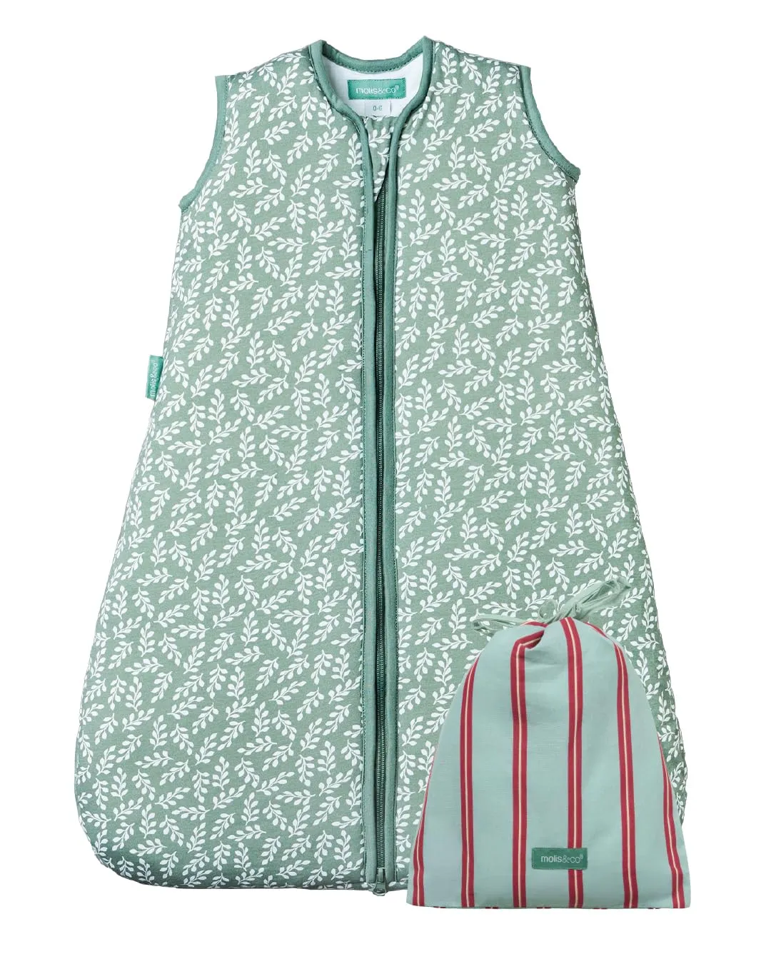 molis & co Sacco Nanna Invernale 2.5 TOG, 100% Cotone Oeko-TEX 100, Green Garden, 18-36 mesi - immagine 1