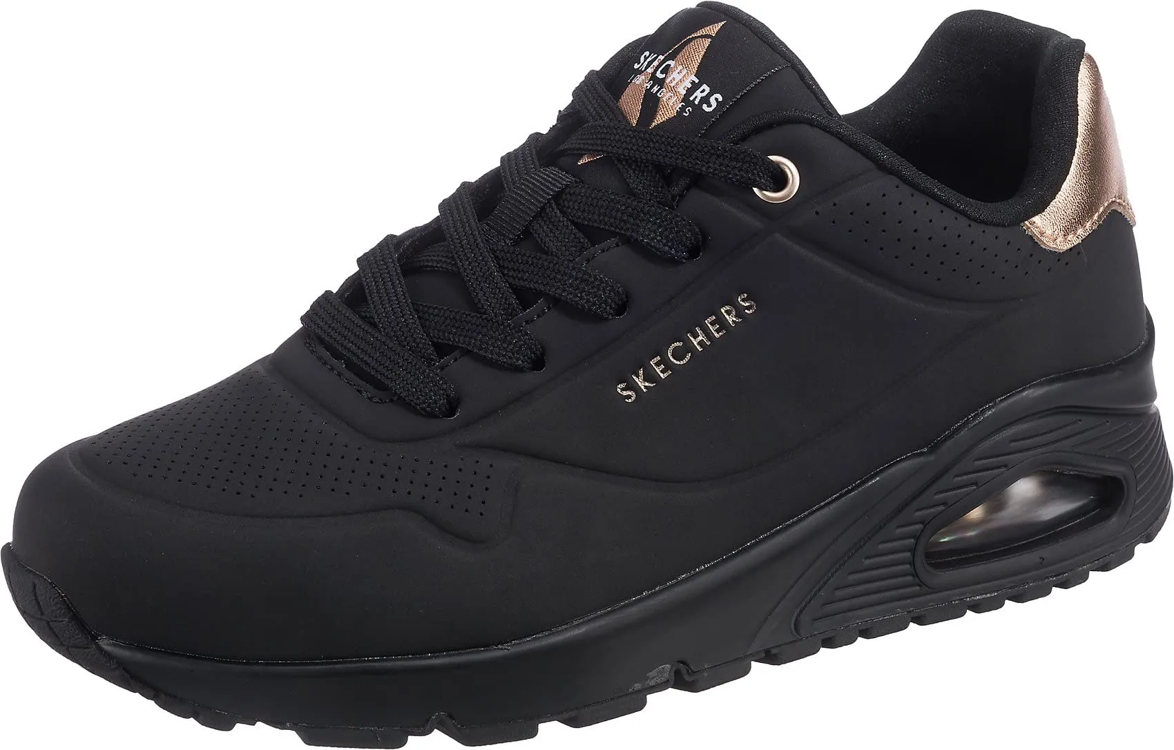 Skechers Uno Golden Air Sneakers Donna, Nero Shadow Black Gold, 37 EU - immagine 1