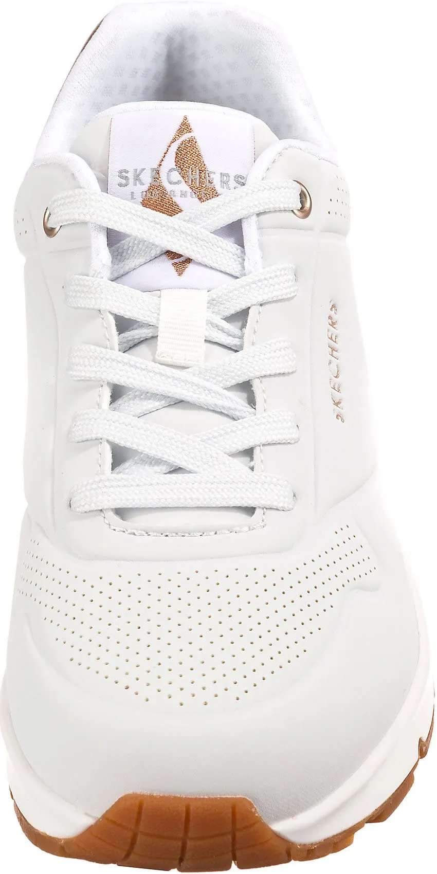 Skechers Uno Golden Air Sneakers Donna, White Black Gold, 38.5 EU - immagine 4