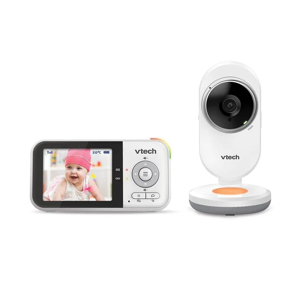 VTech BM3254 Videomonitor per Bambini con Schermo LCD 2,8 pollici, Luce Notturna e Comunicazione Bidirezionale, Bianco - immagine 5