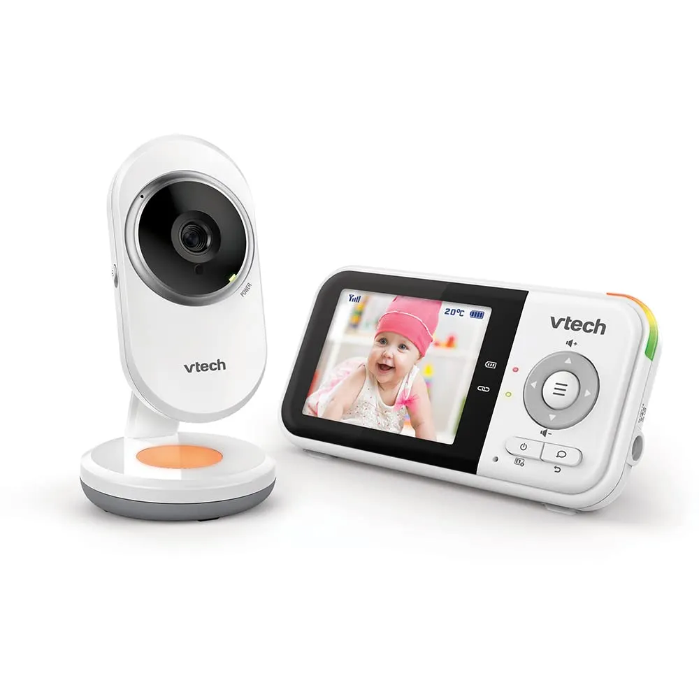 VTech BM3254 Videomonitor per Bambini con Schermo LCD 2,8 pollici, Luce Notturna e Comunicazione Bidirezionale, Bianco - immagine 7