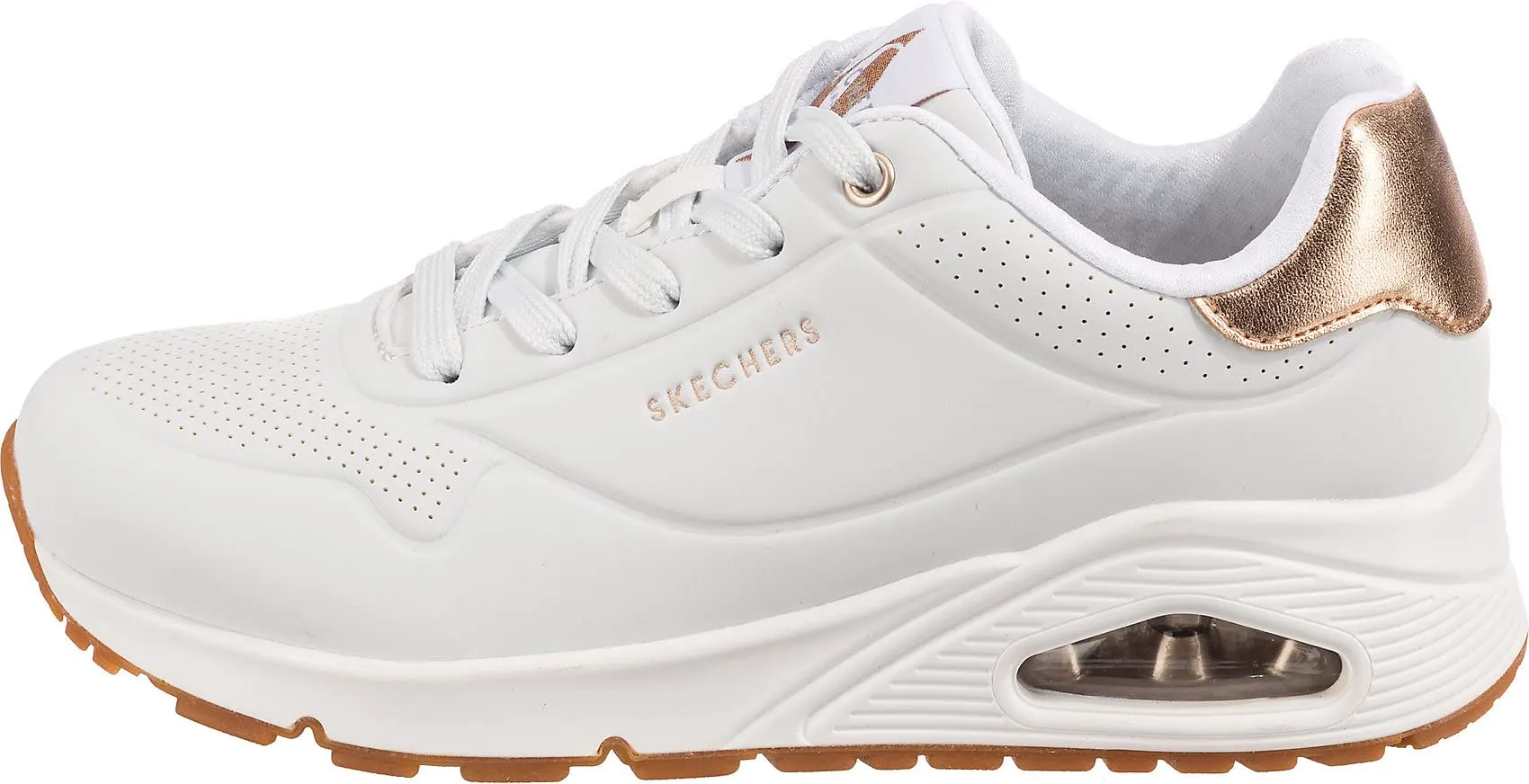 Skechers Uno Golden Air Sneakers Donna - White Black Gold - 36 EU - immagine 3