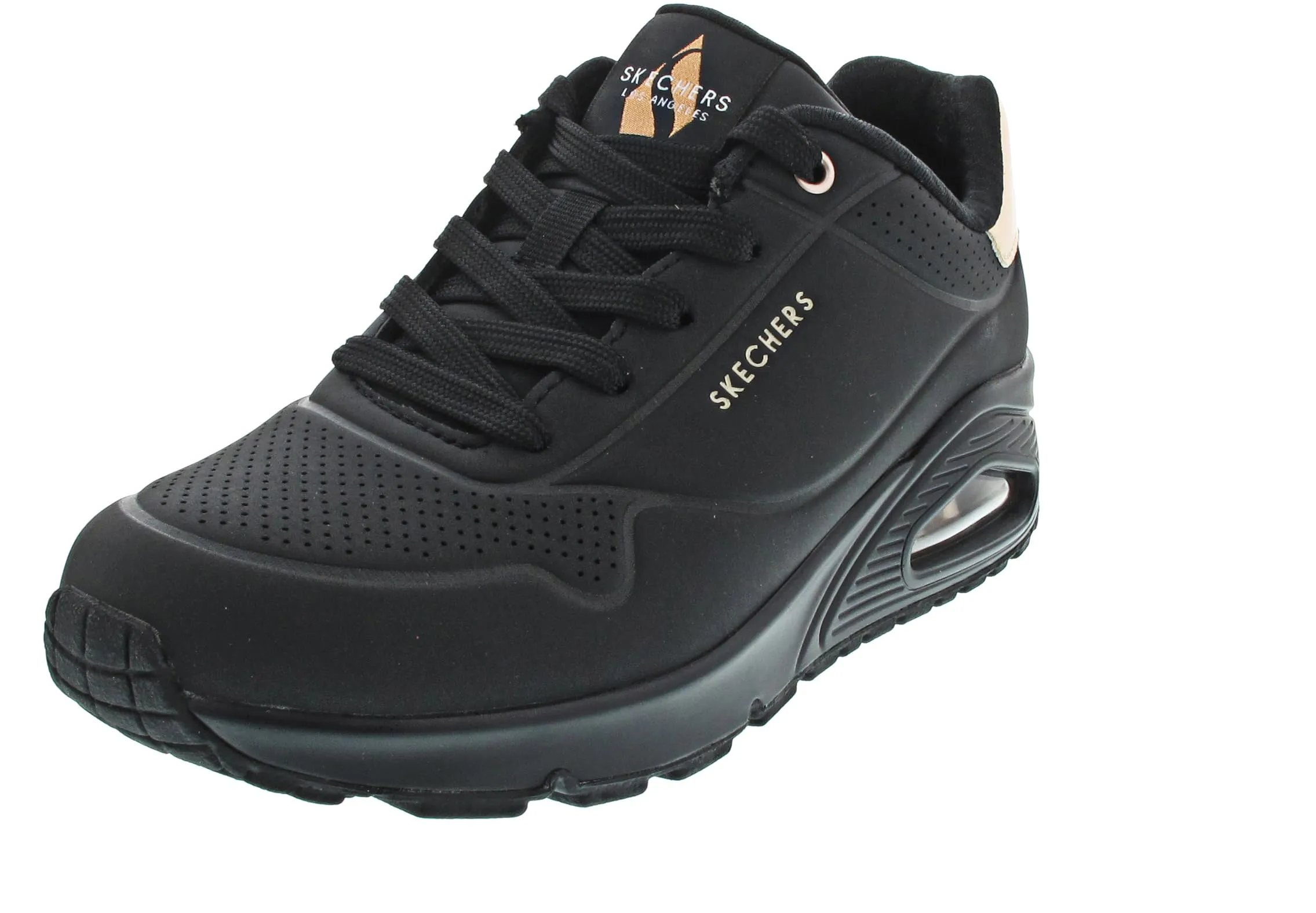 Skechers Uno Golden Air Sneakers Donna, Nero Shadow Black Gold, 35.5 EU - immagine 4