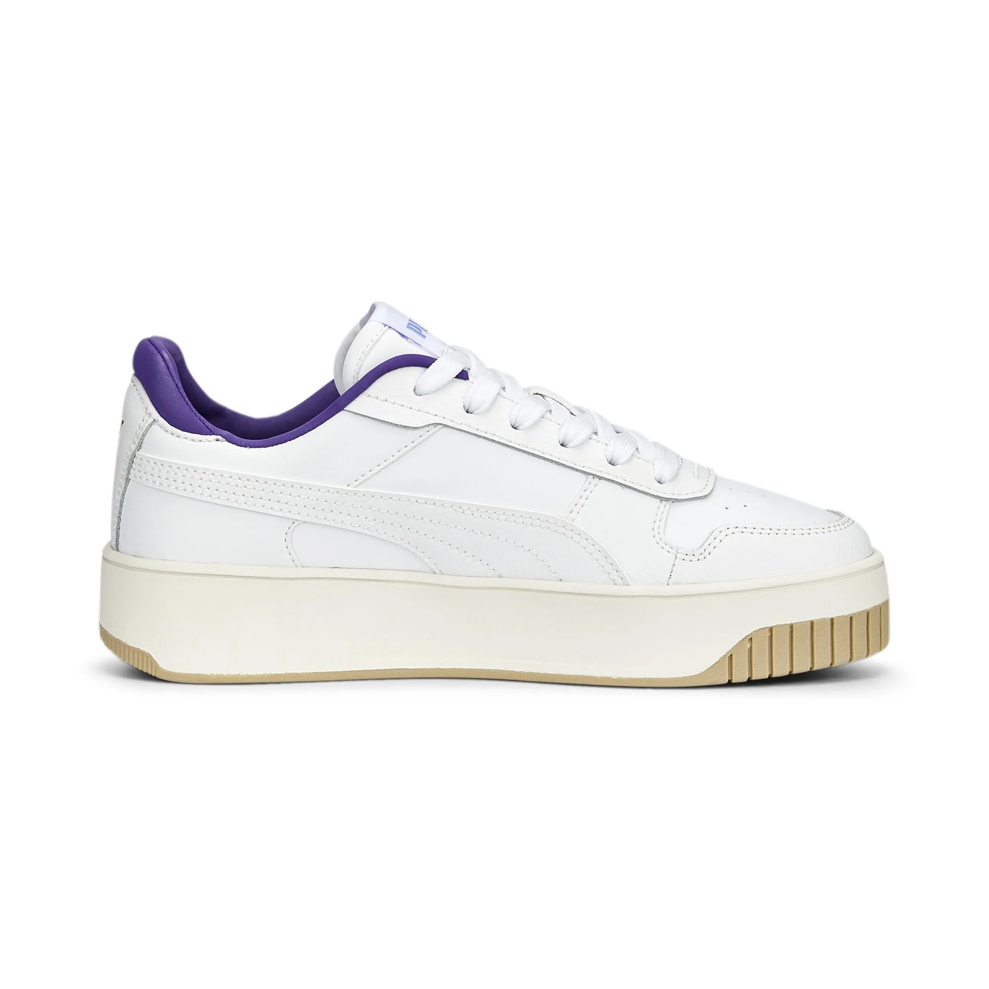 PUMA Women's Carina Street Sneakers, Puma White Elektro Purple Frosted Ivory, 42 EU - immagine 5