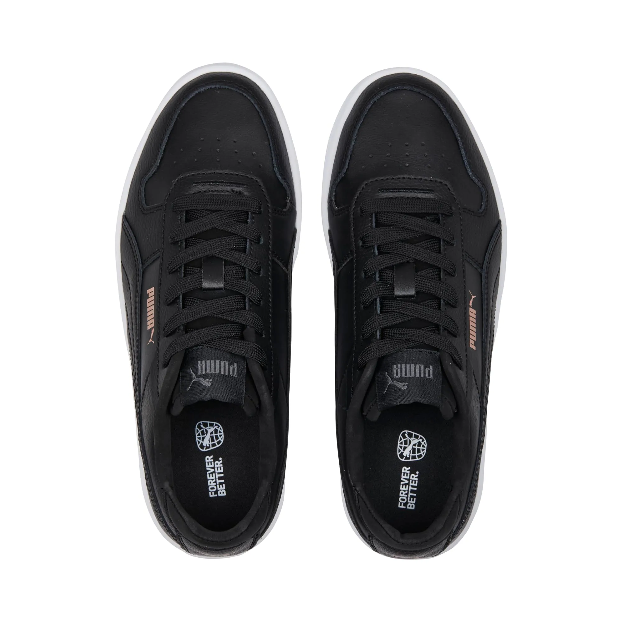 PUMA Women Carina Street Sneakers, Black Rose Gold White Metallic, 42 EU - immagine 5