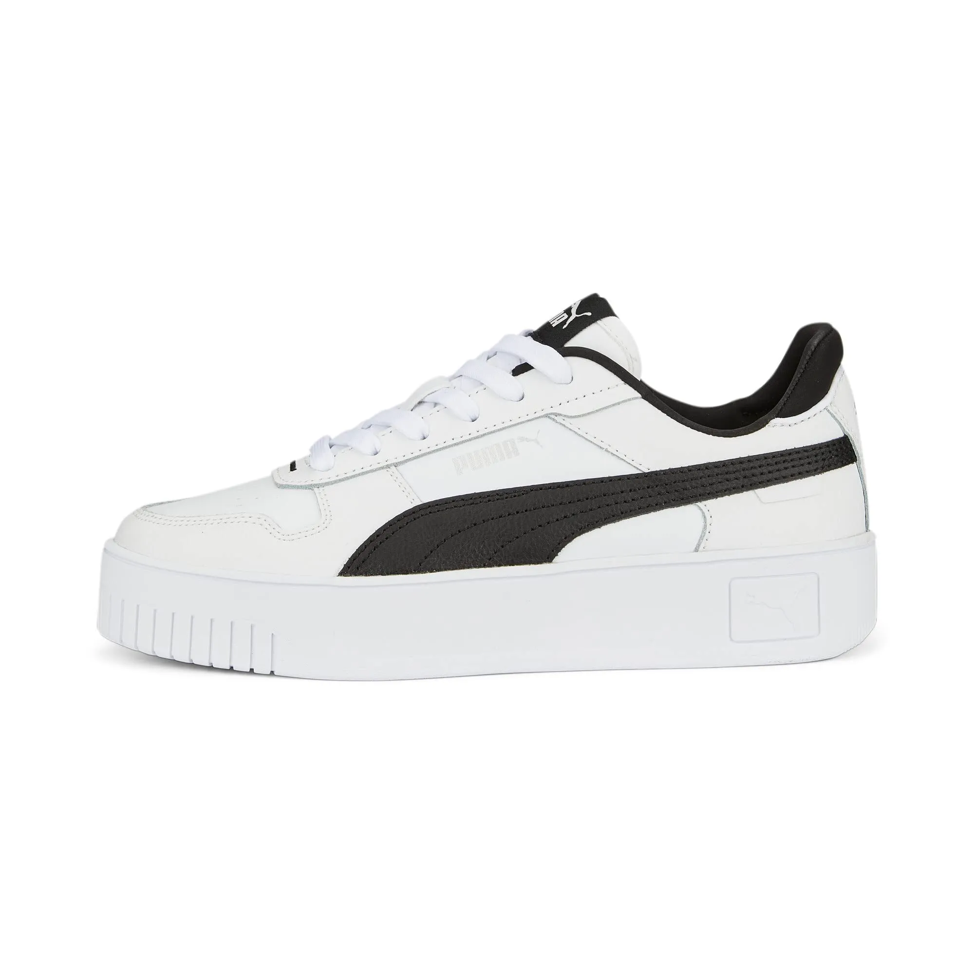 PUMA Women's Carina Street Sneakers - Puma White Puma Black Puma Silver, 39 EU - immagine 1