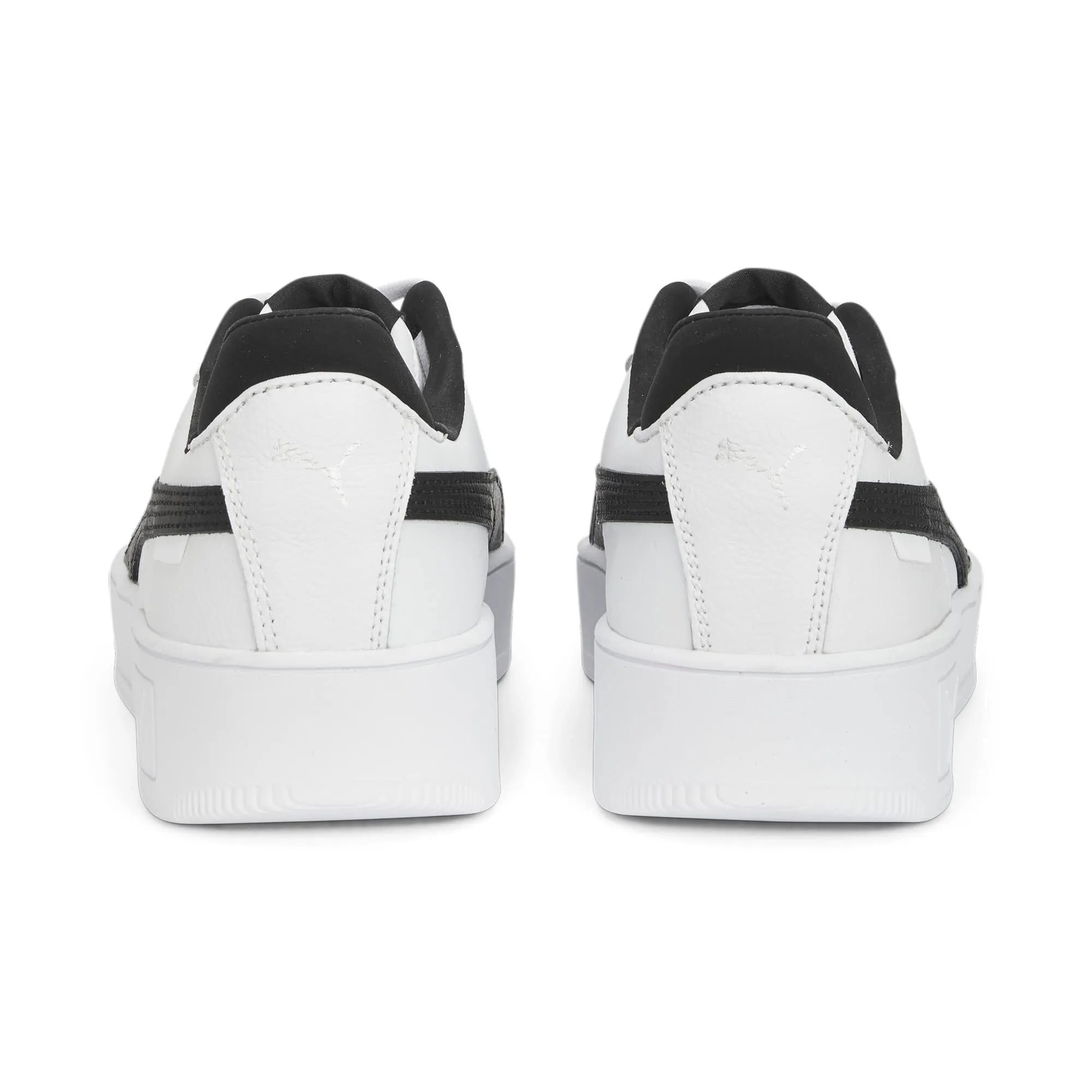 PUMA Women's Carina Street Sneakers, Puma White Puma Black Puma Silver, 38.5 EU - immagine 3