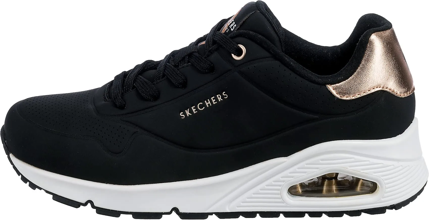 Skechers UNO41-GOLDEN Air Sneaker Donna, Nero, 38.5 EU - immagine 5