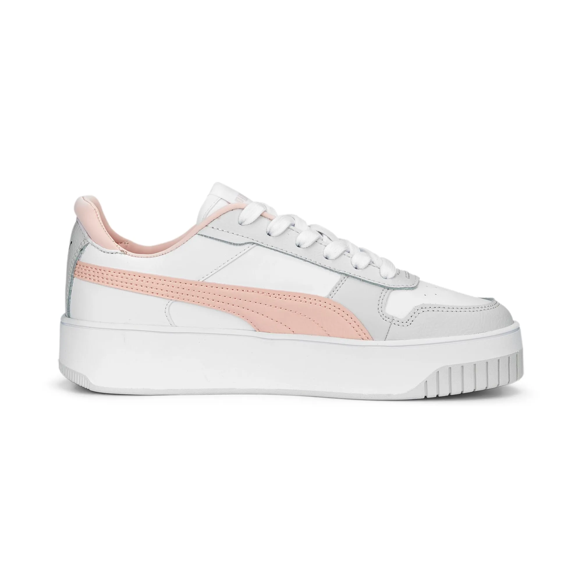 Puma Women's Carina Street Sneakers, Puma White Rose Dust Feather Gray, 37.5 EU - immagine 5