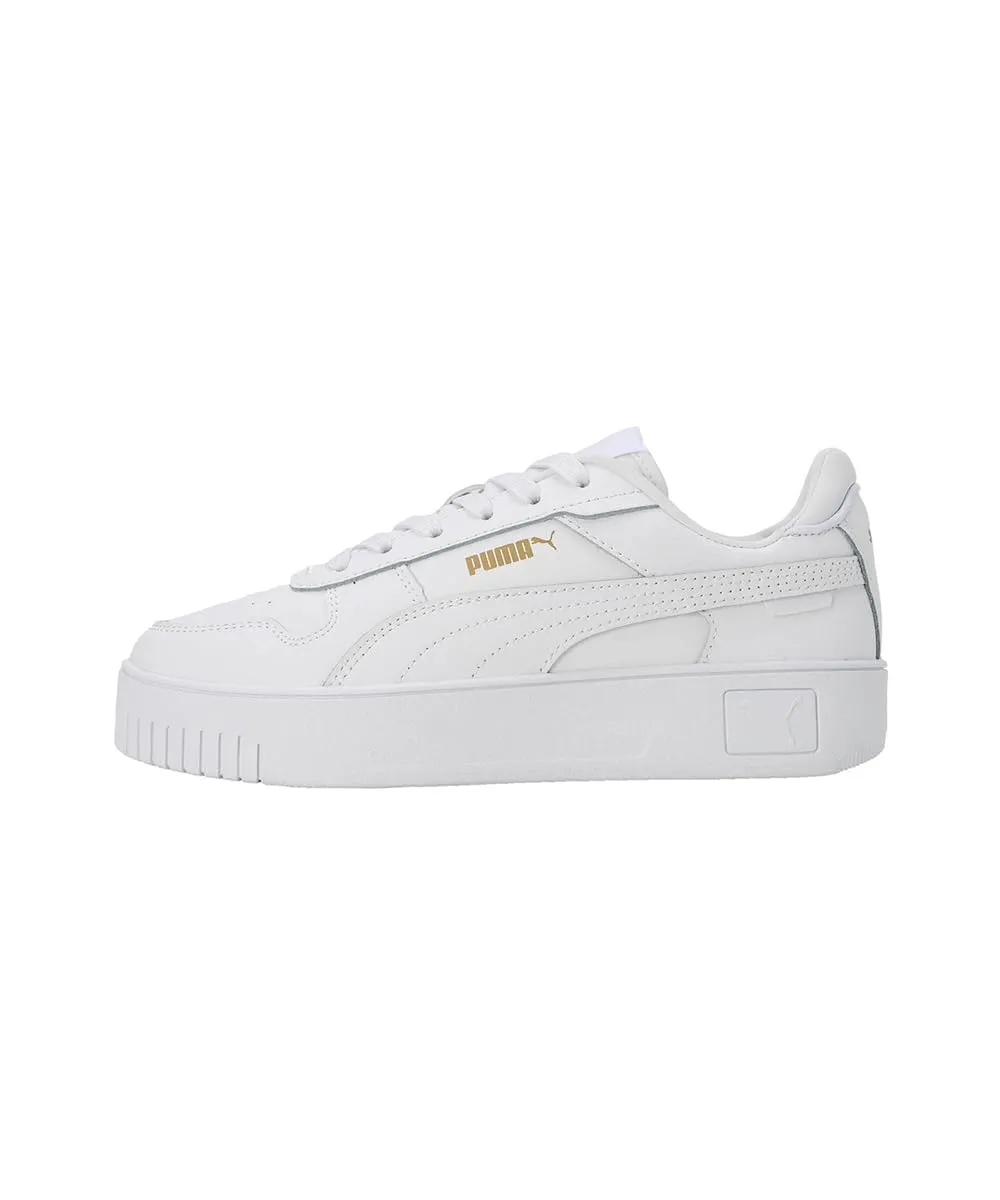 Puma Women's Carina Street Sneakers - Puma White/Puma White/Puma Gold, 42.5 EU - immagine 3