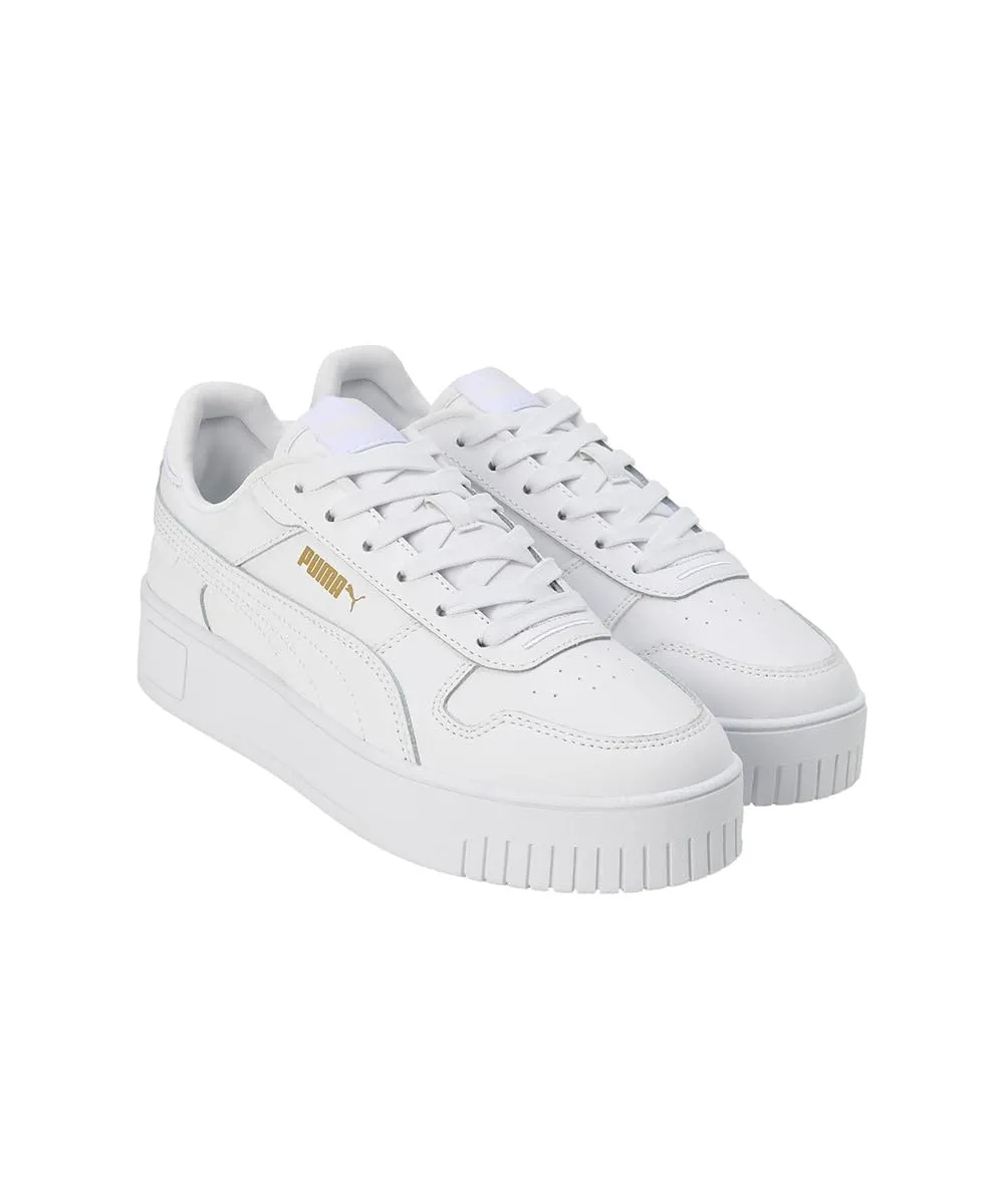 Puma Women's Carina Street Sneakers - Puma White/Puma White/Puma Gold, 42.5 EU - immagine 5