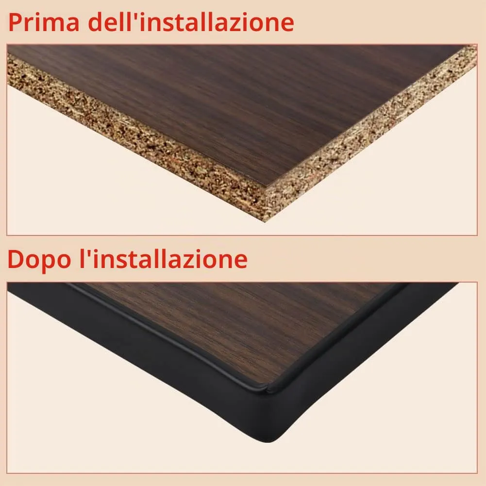 Flintronic Bordatura Autoadesiva a Forma di U, TPE, Nero, 5m x 20mm - immagine 6