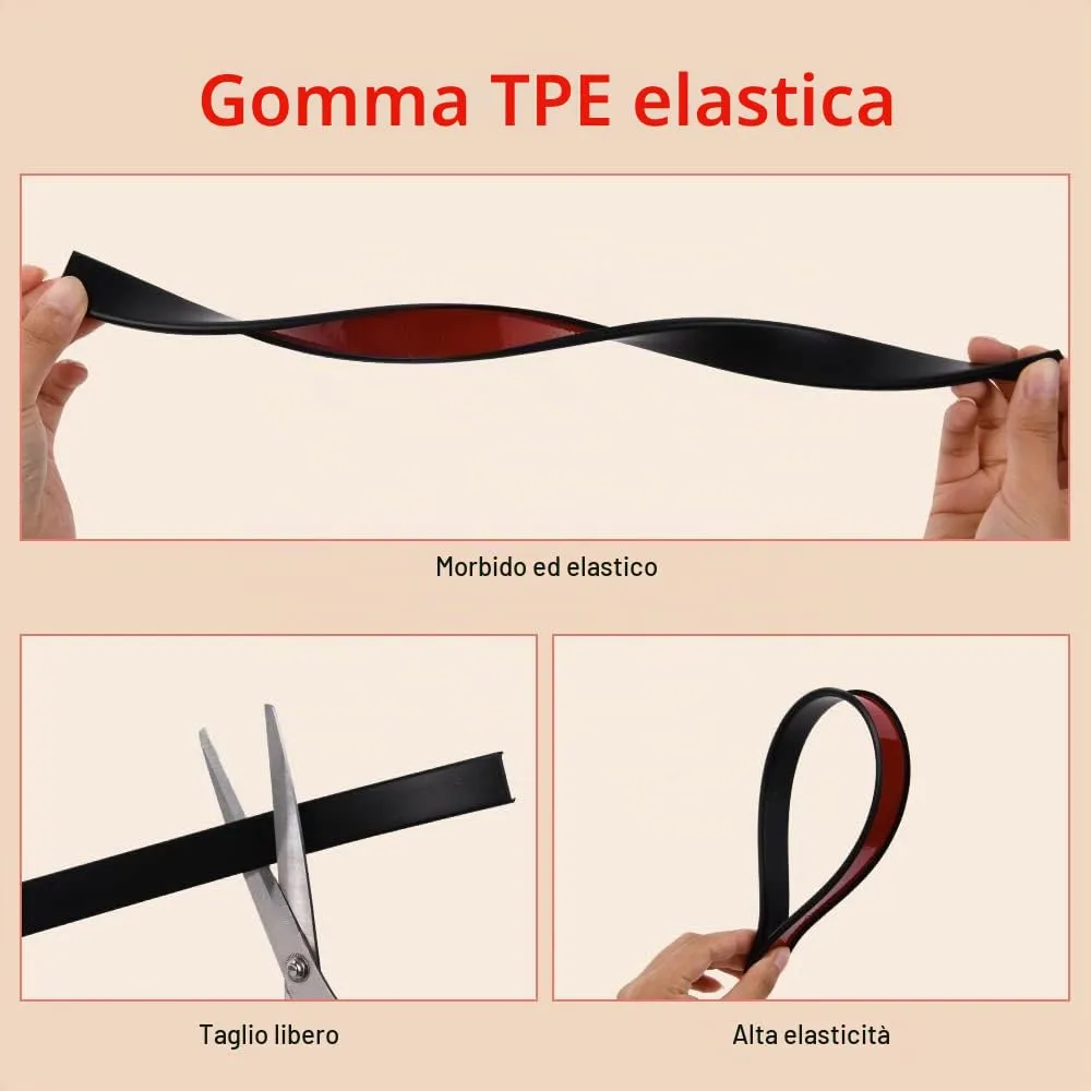 Flintronic Bordatura Autoadesiva per Mobili a Forma di U, 5m x 18mm - immagine 2