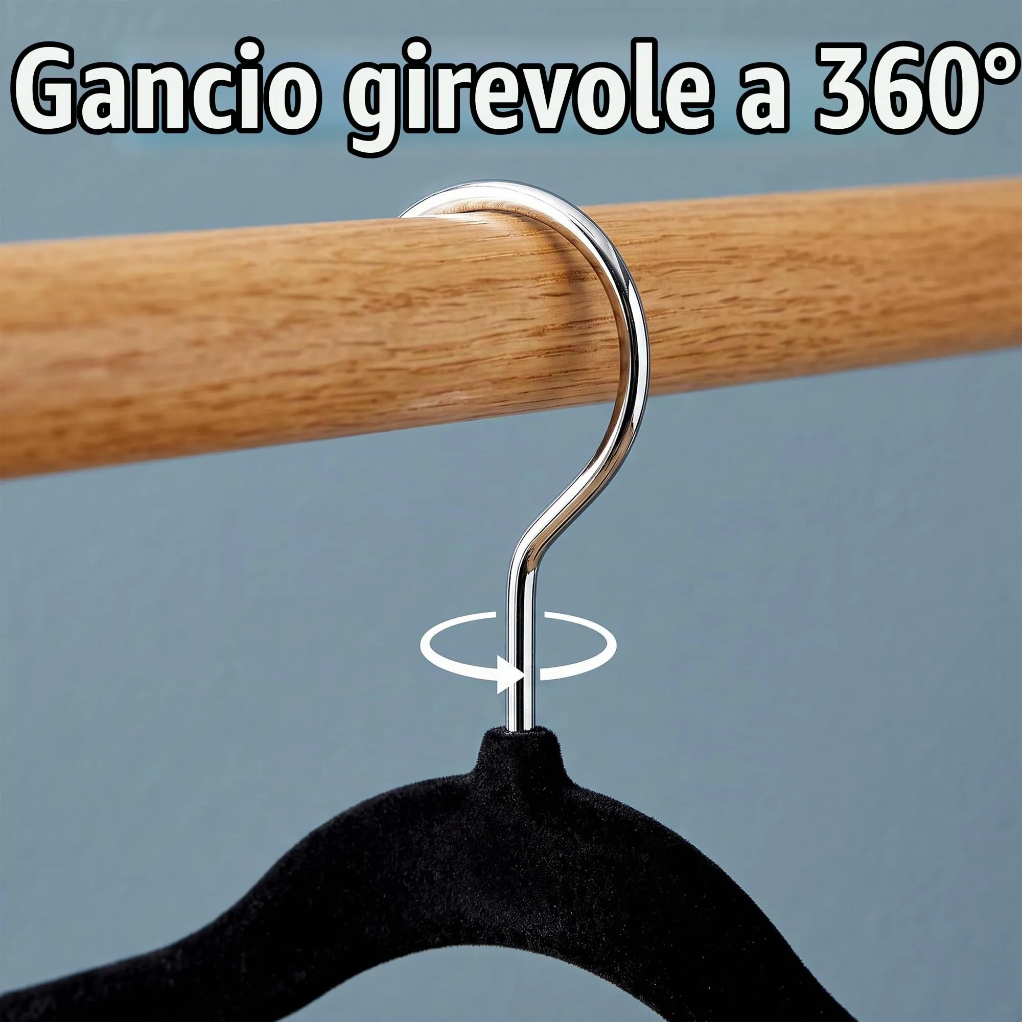 Utopia Home Grucce in velluto per bambini, antiscivolo, nero, confezione da 20 - immagine 6
