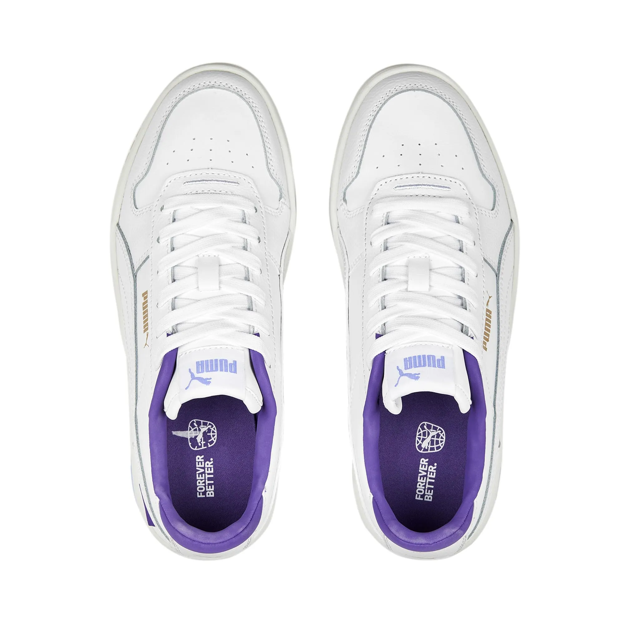 PUMA Women's Carina Street Sneakers, Puma White Elektro Purple Frosted Ivory, 37 EU - immagine 6