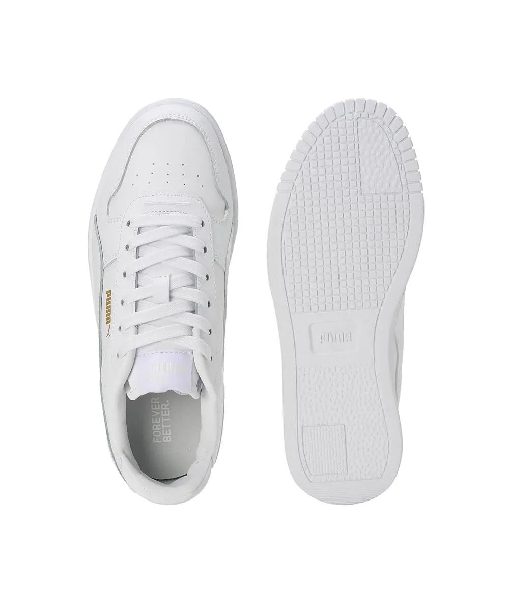 PUMA Women Carina Street Scarpe da ginnastica, Puma White Puma White Puma Gold, 38 EU - immagine 6