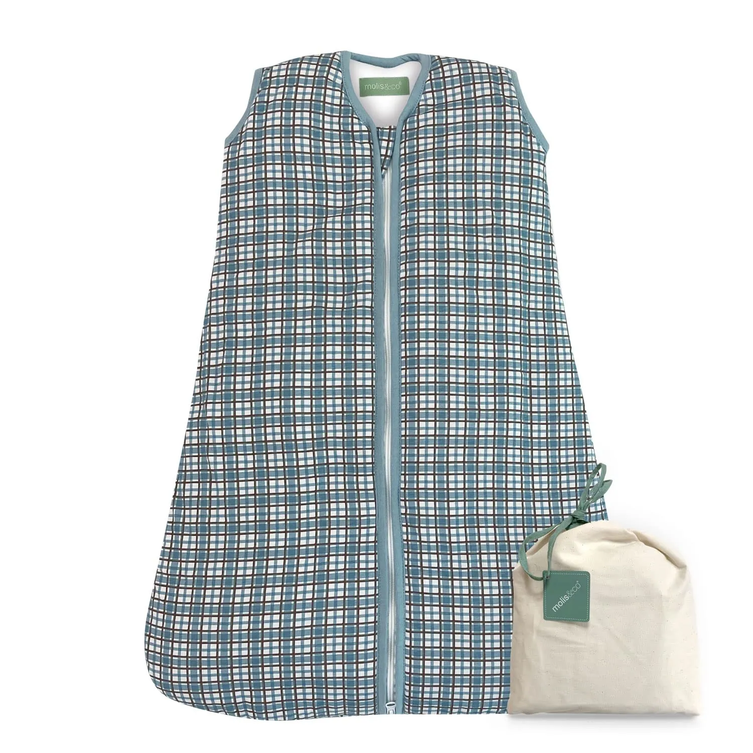 molis & co Sacco Nanna Invernale 2.5 TOG in Cotone Oeko-TEX 100, Merlot Check (18-36 mesi) - immagine 1