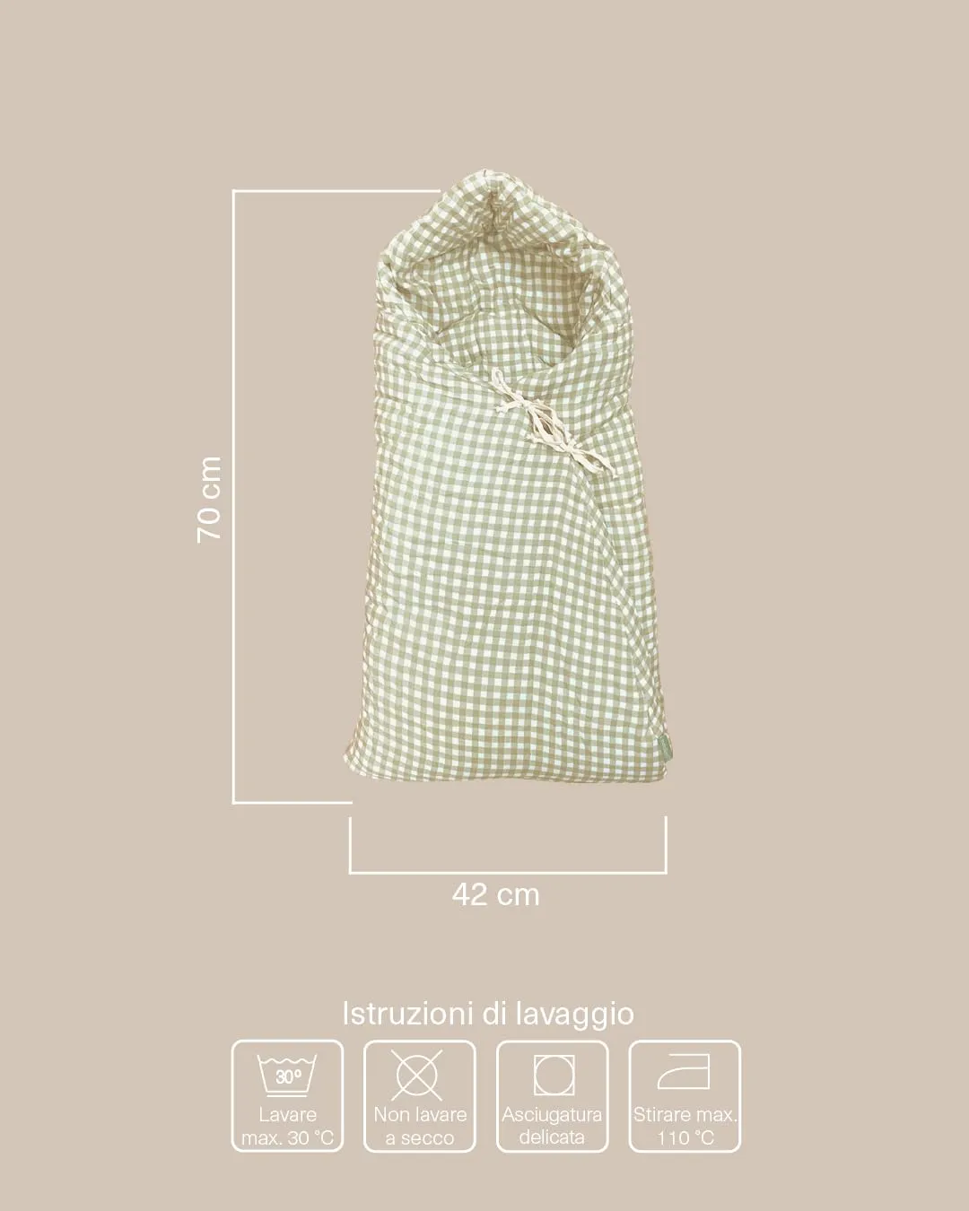 molis&co Sacco Passeggino Invernale TOG 6.5 Universale 100% Cotone OEKO-TEX 100 - Mint Tea - immagine 2