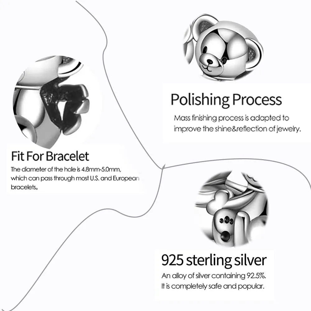 LNQOBU Ciondolo Charm Donna in Argento Sterling 925 per Bracciali e Collane - immagine 5