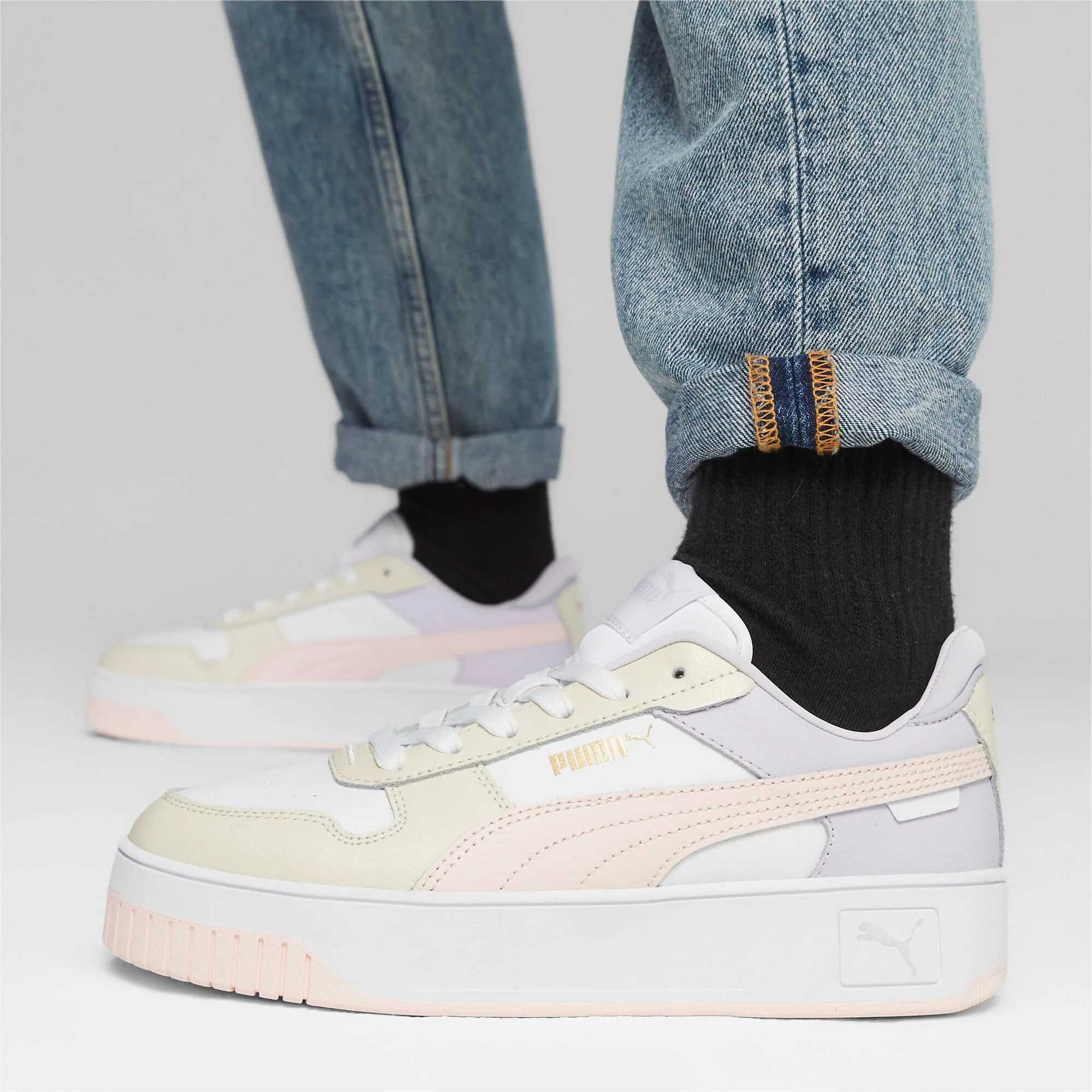 PUMA Women's Carina Street Sneakers, White Frosty Pink Alpine Snow, 36 EU - immagine 9