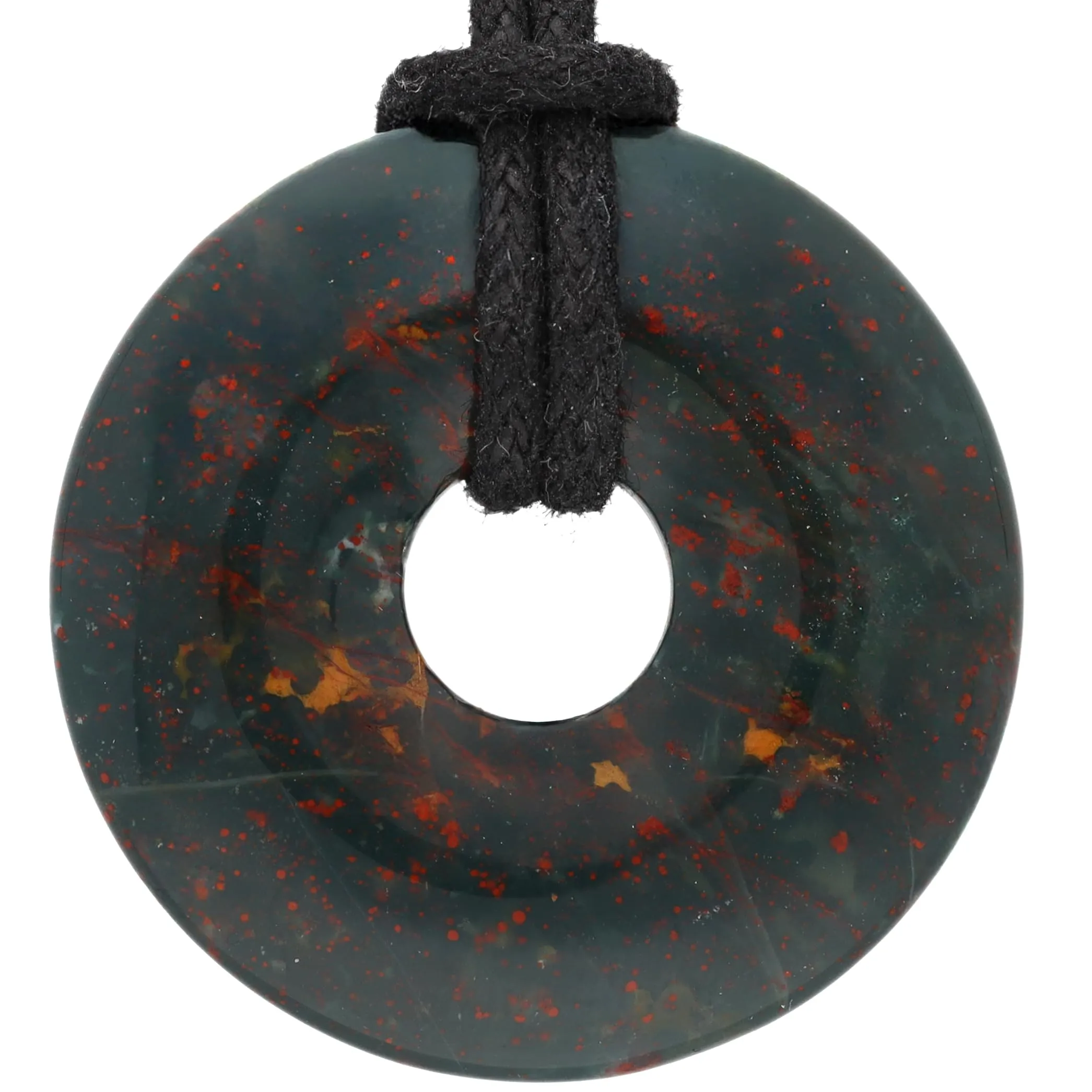 Lebensquelle Plus Donut in pietra preziosa 30 mm con cordoncino in cotone e scheda pietra - immagine 1