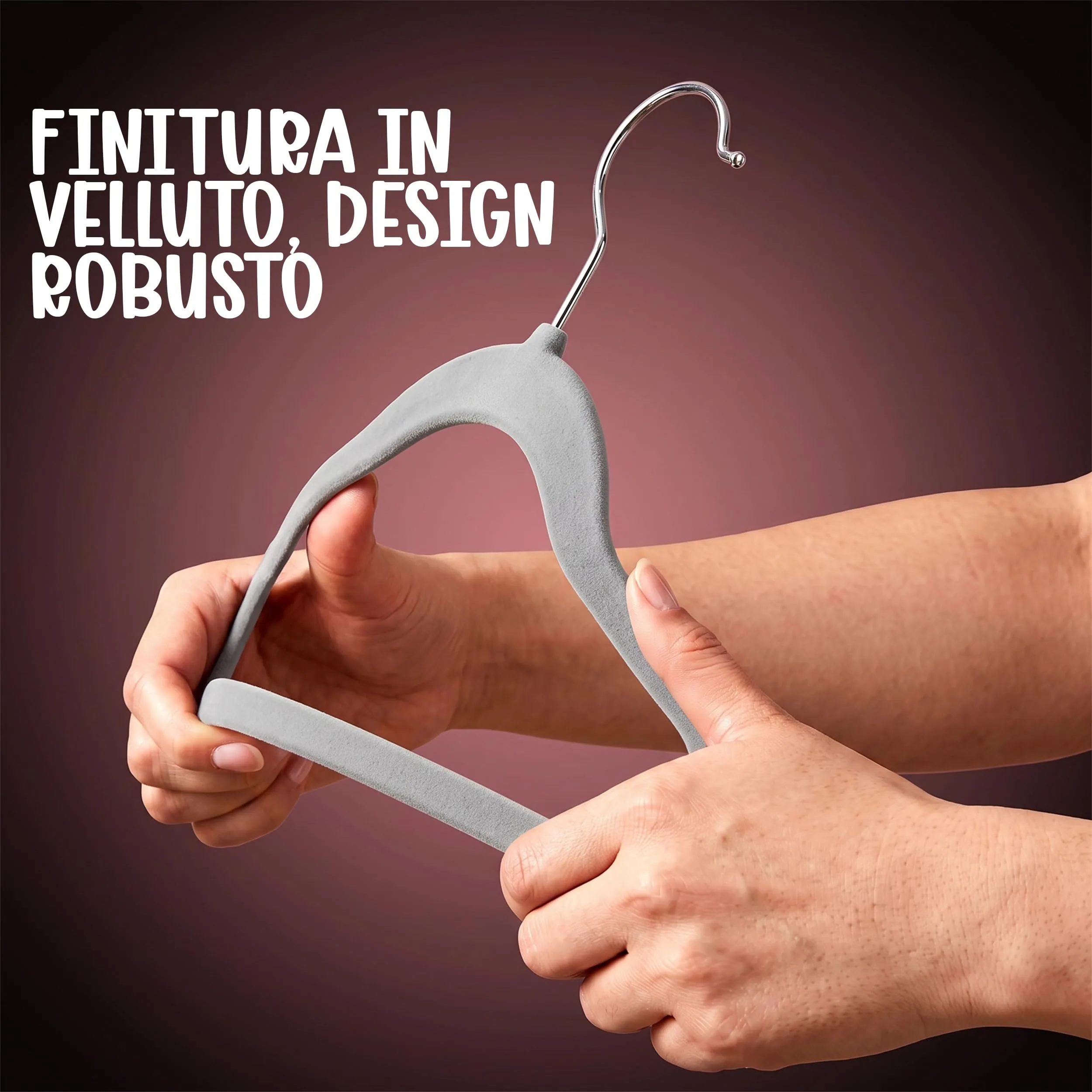 Utopia Home Grucce Bambini in Velluto, Grigio, Confezione da 50 - immagine 5