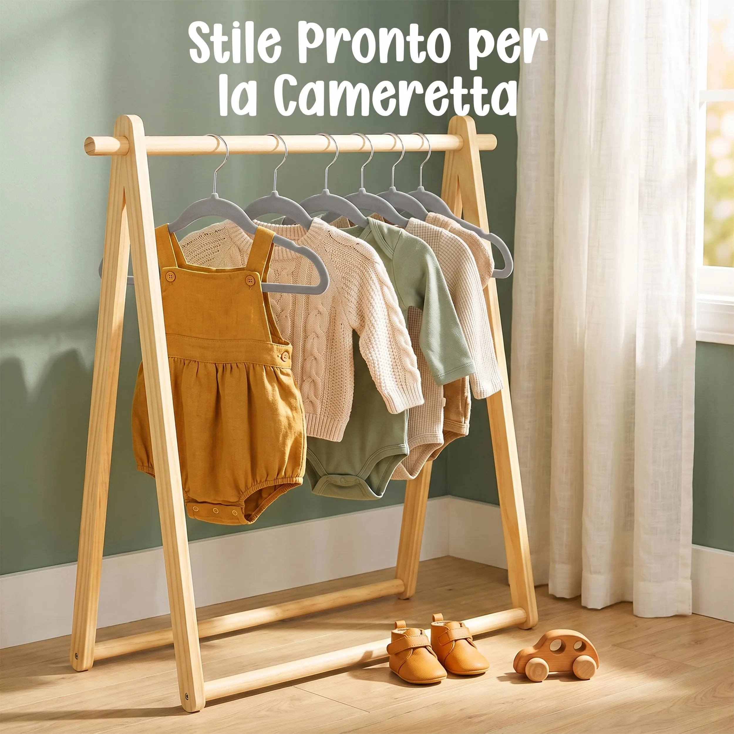 Utopia Home Grucce Bambini in Velluto, Grigio, Confezione da 50 - immagine 9