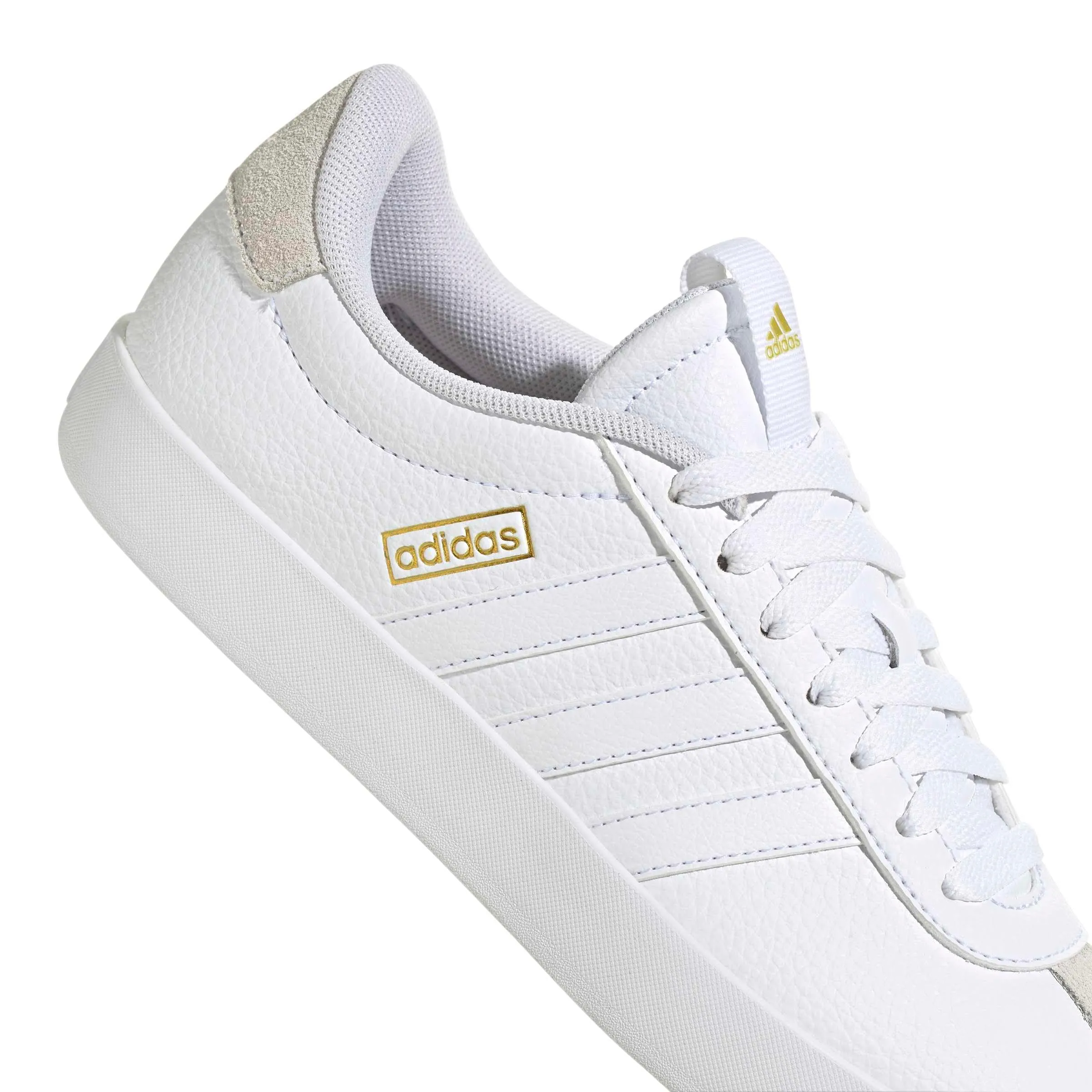 Adidas VL Court 3.0 Sneaker da Donna, Bianco/Nero/Grigio, 10.5 - immagine 8