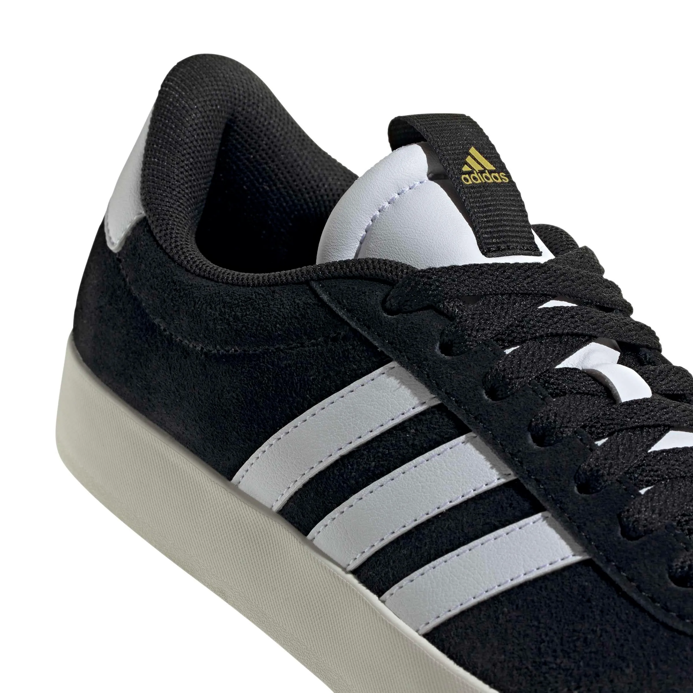 adidas VL Court 3.0 Sneaker da donna, Nero/Bianco/Oro Metallizzato, 6 - immagine 7