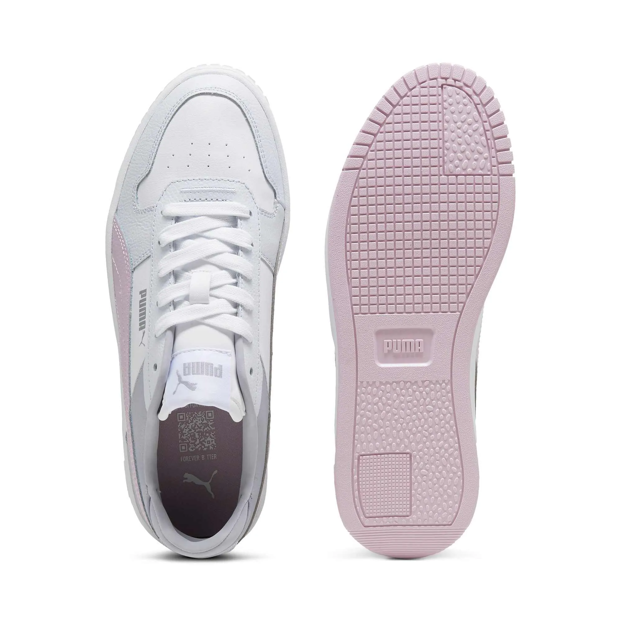 PUMA Women's Carina Street Sneakers - Puma White Grape Mist Puma Silver, 37 EU - immagine 4