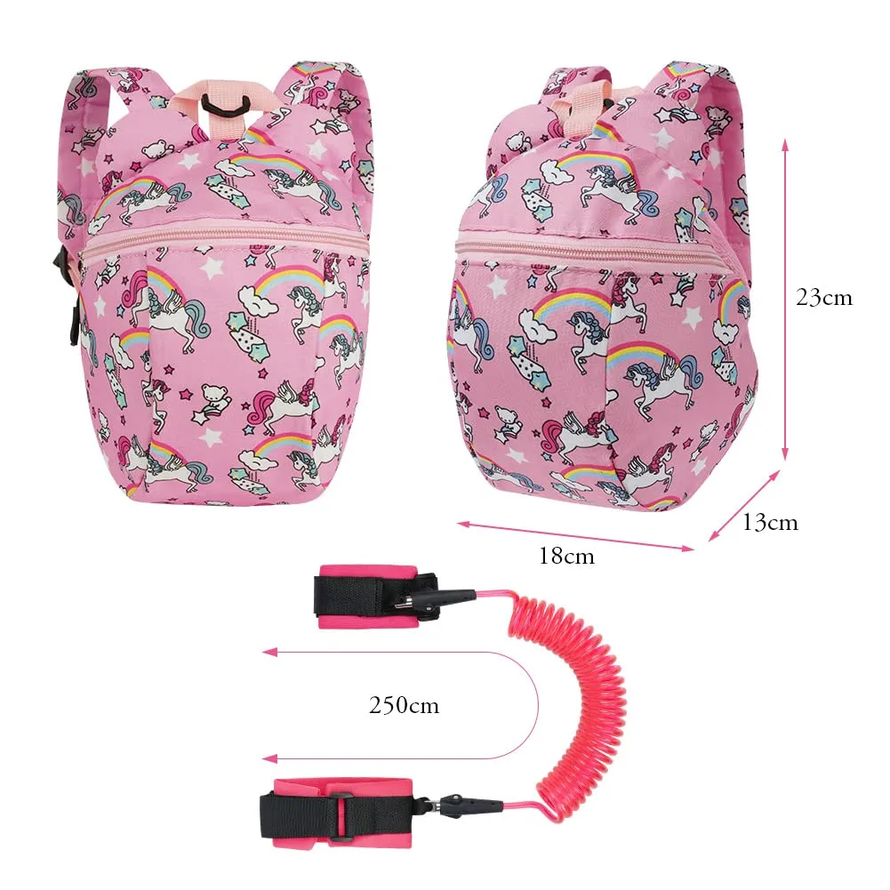 Aomig Zaino con Imbracatura di Sicurezza e Guinzaglio Anti-perso per Bambini, Unicorno - immagine 3