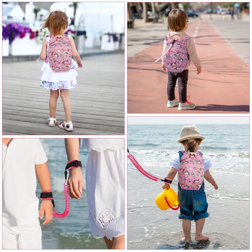 Aomig Zaino con Imbracatura di Sicurezza e Guinzaglio Anti-perso per Bambini, Unicorno - immagine 6