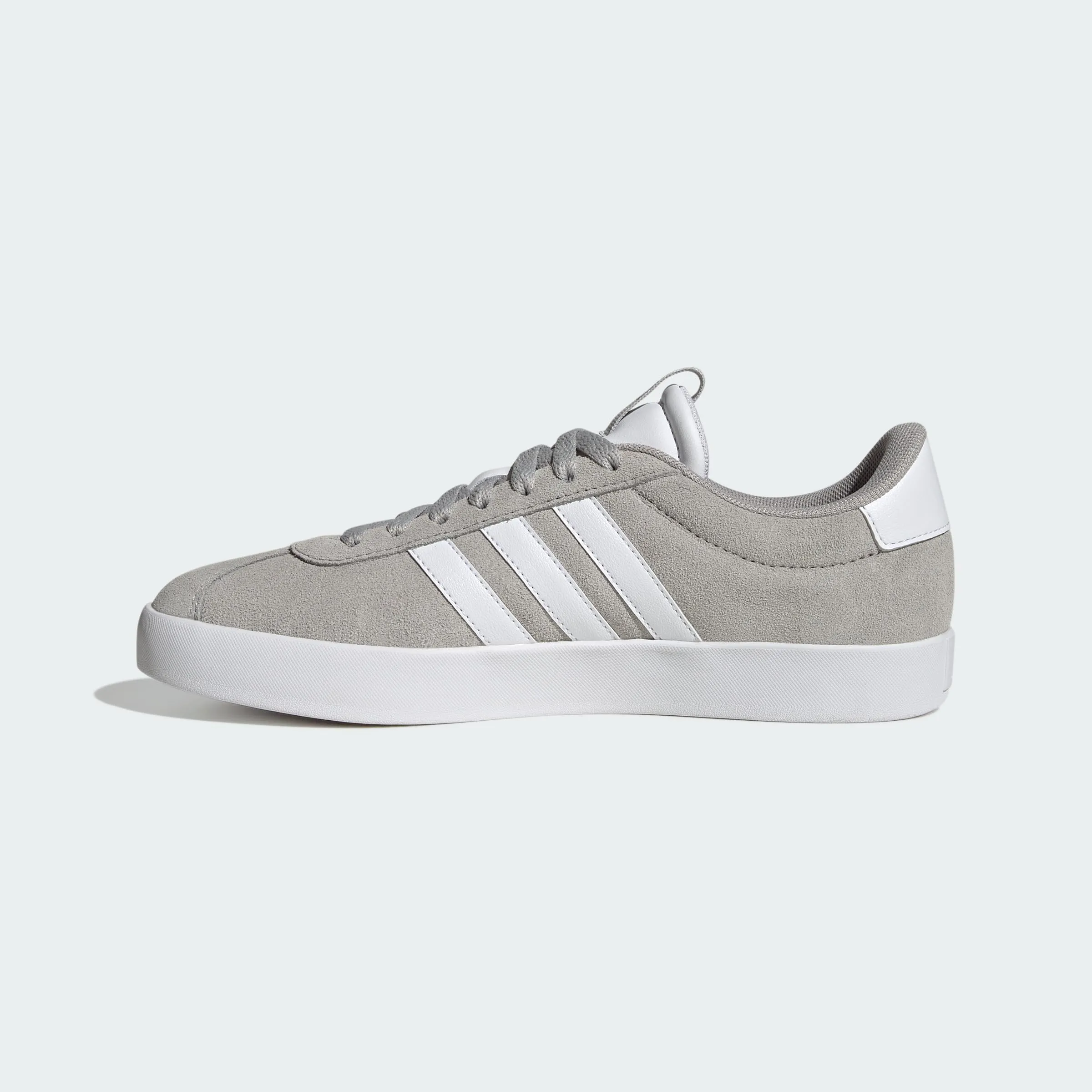 adidas VL Court 3.0 Shoes, Grey Two/Cloud White/Silver Metallic, 42 EU - immagine 2