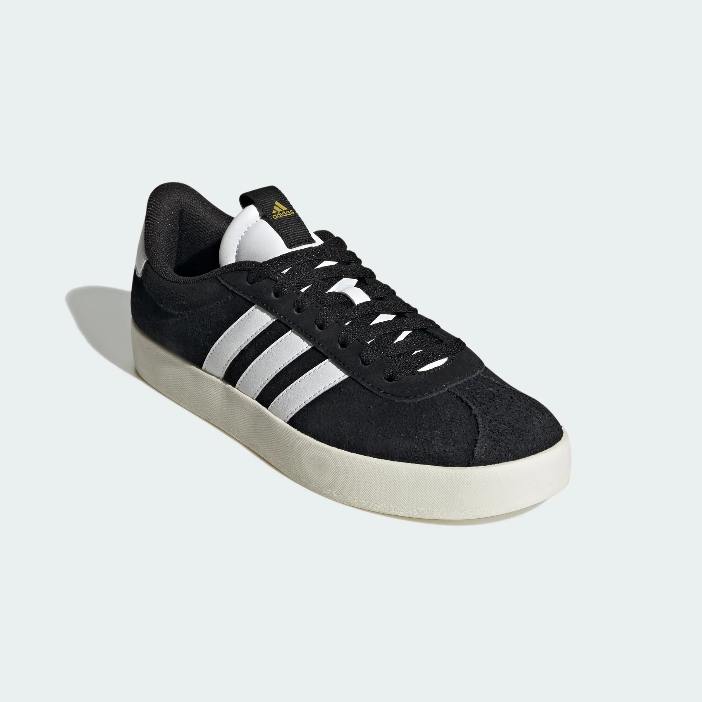 adidas VL Court 3.0 Women's Shoes, Core Black / Cloud White / Gold Metallic, 41 1/3 EU - immagine 7