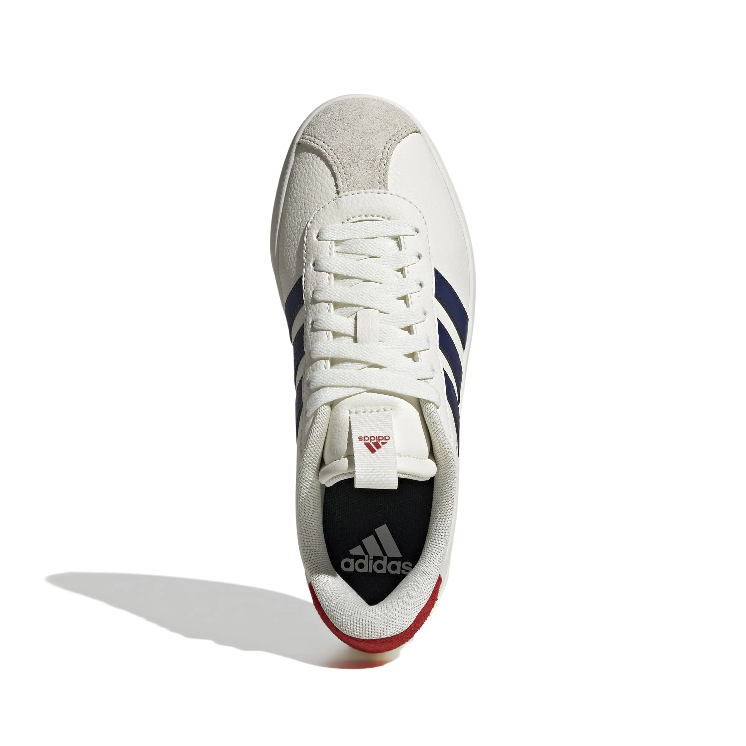 Adidas VL Court 3.0 Women's Shoes, Off White Dark Blue Better Scarlet, 44 EU - immagine 2