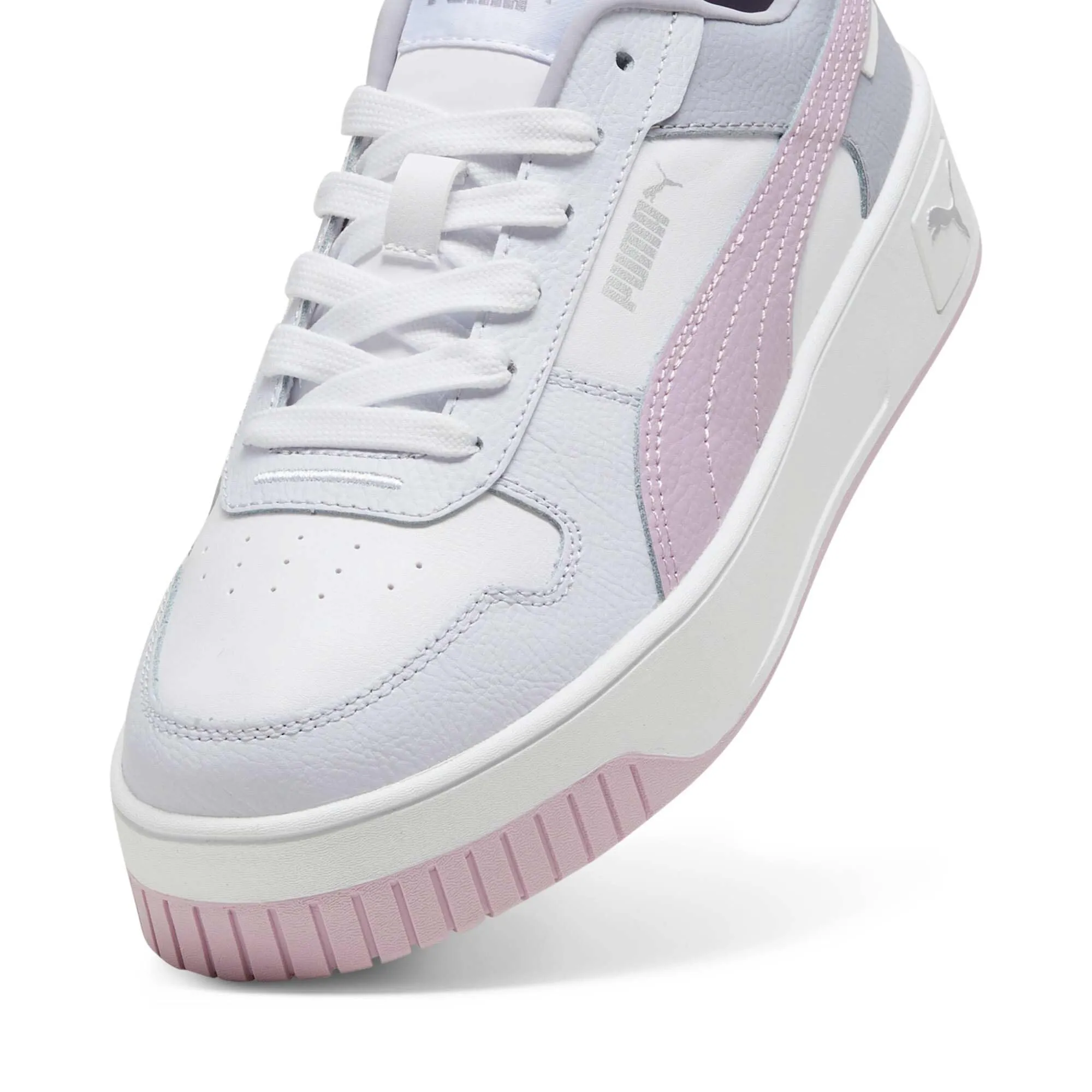 PUMA Women's Carina Street Sneakers, Puma White Grape Mist Puma Silver, 36 EU - immagine 5